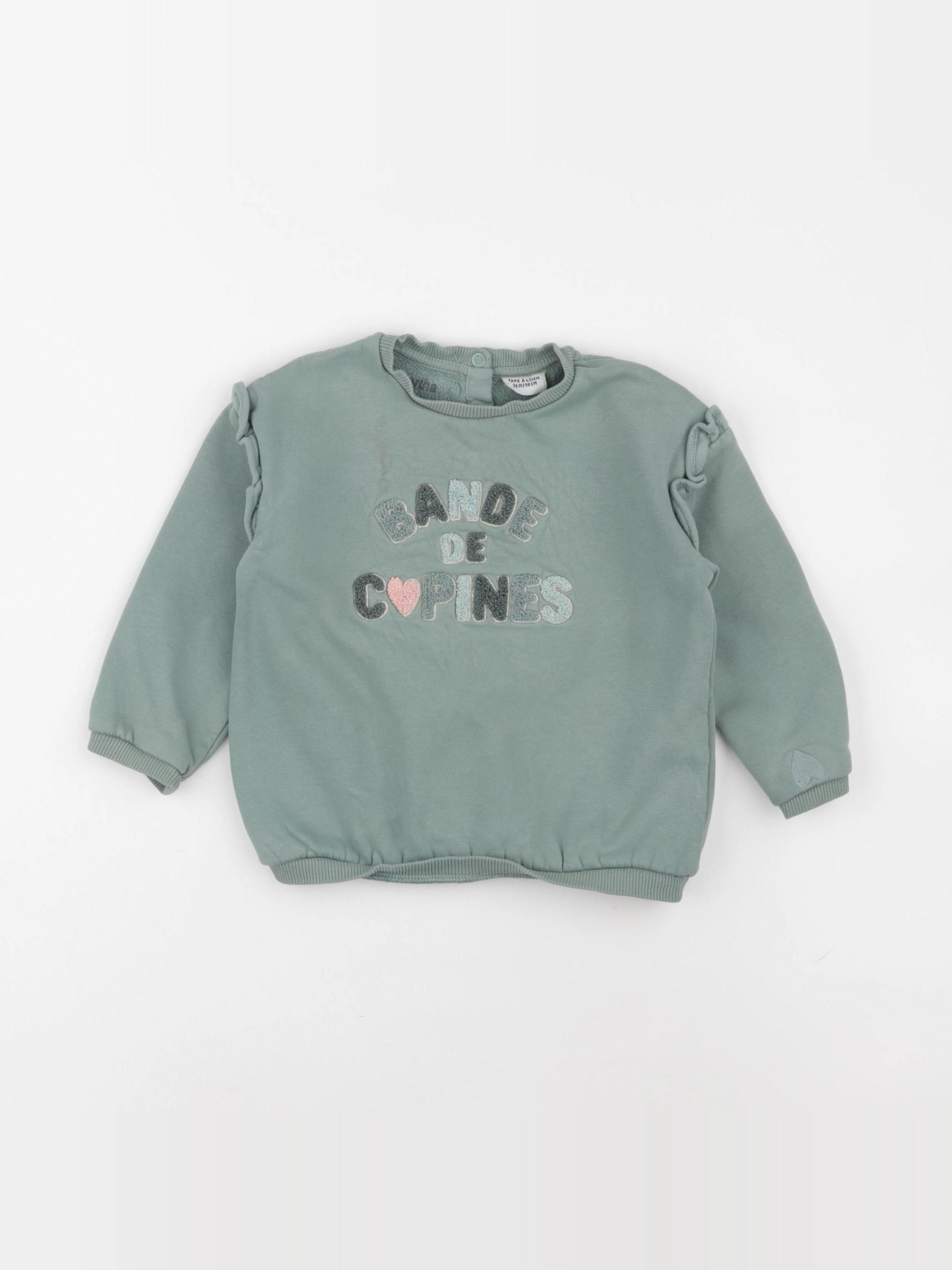 Tape à l'oeil - sweat vert - 36 mois