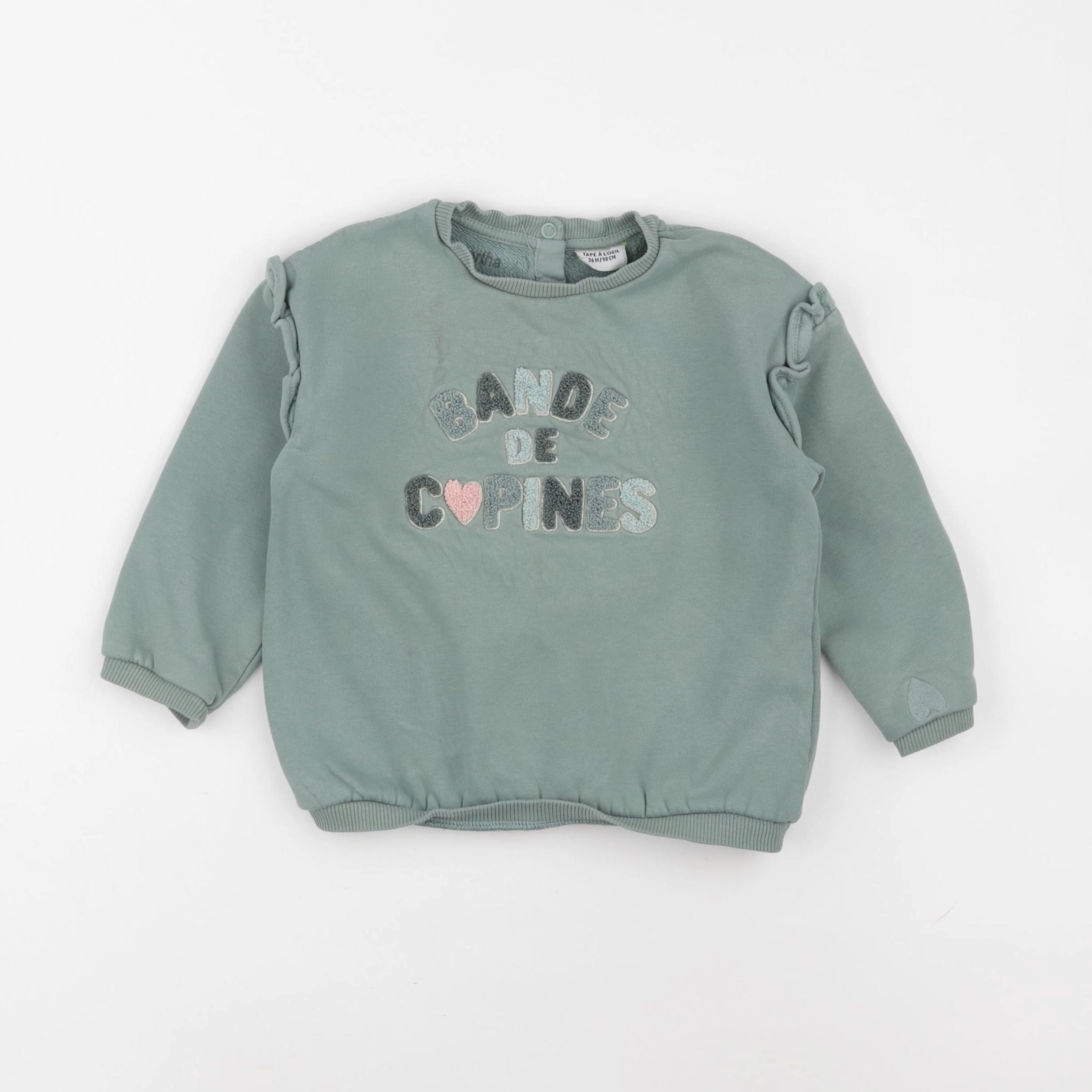Tape à l'oeil - sweat vert - 36 mois