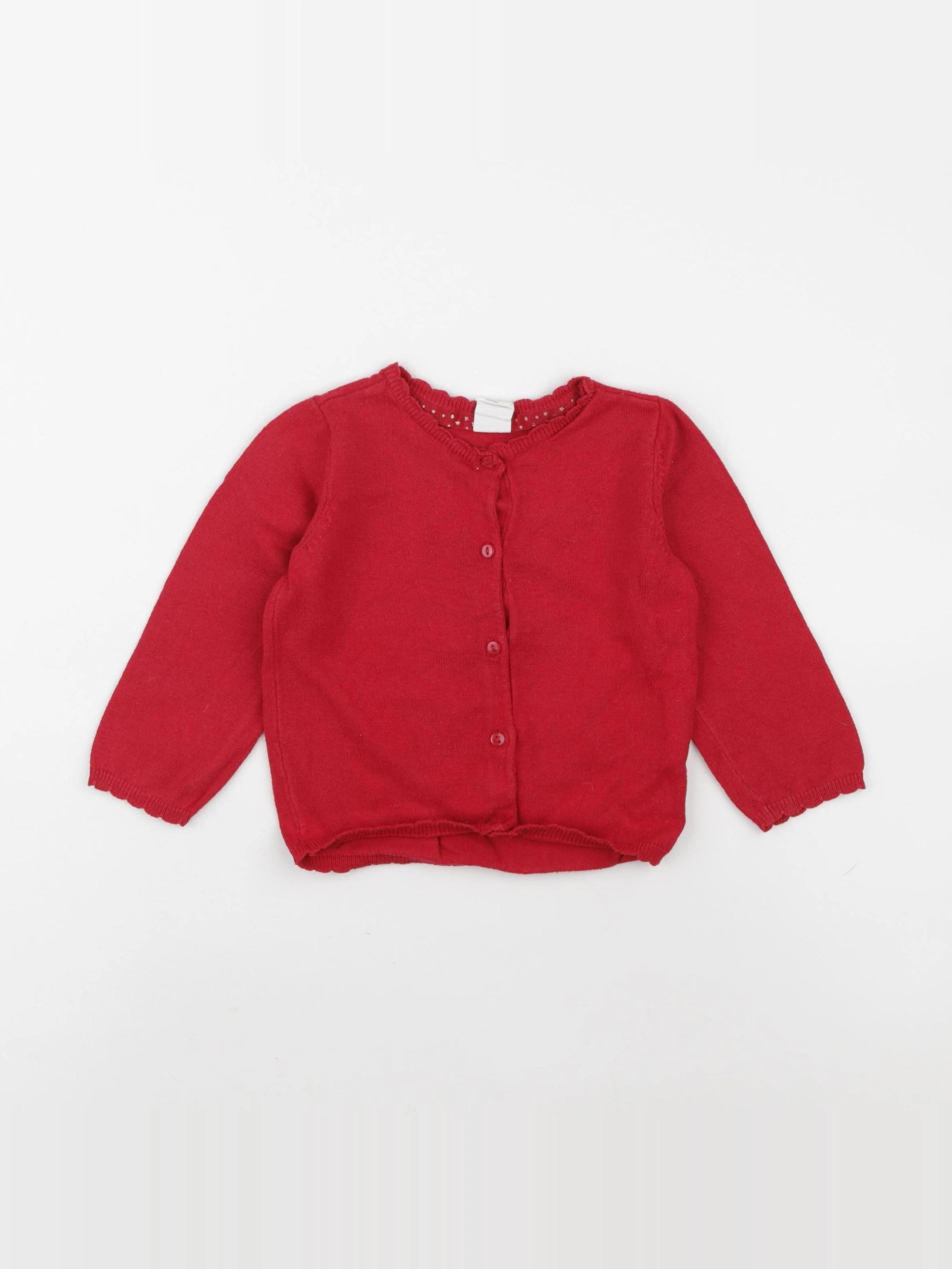 H&M - gilet rouge - 9/12 mois