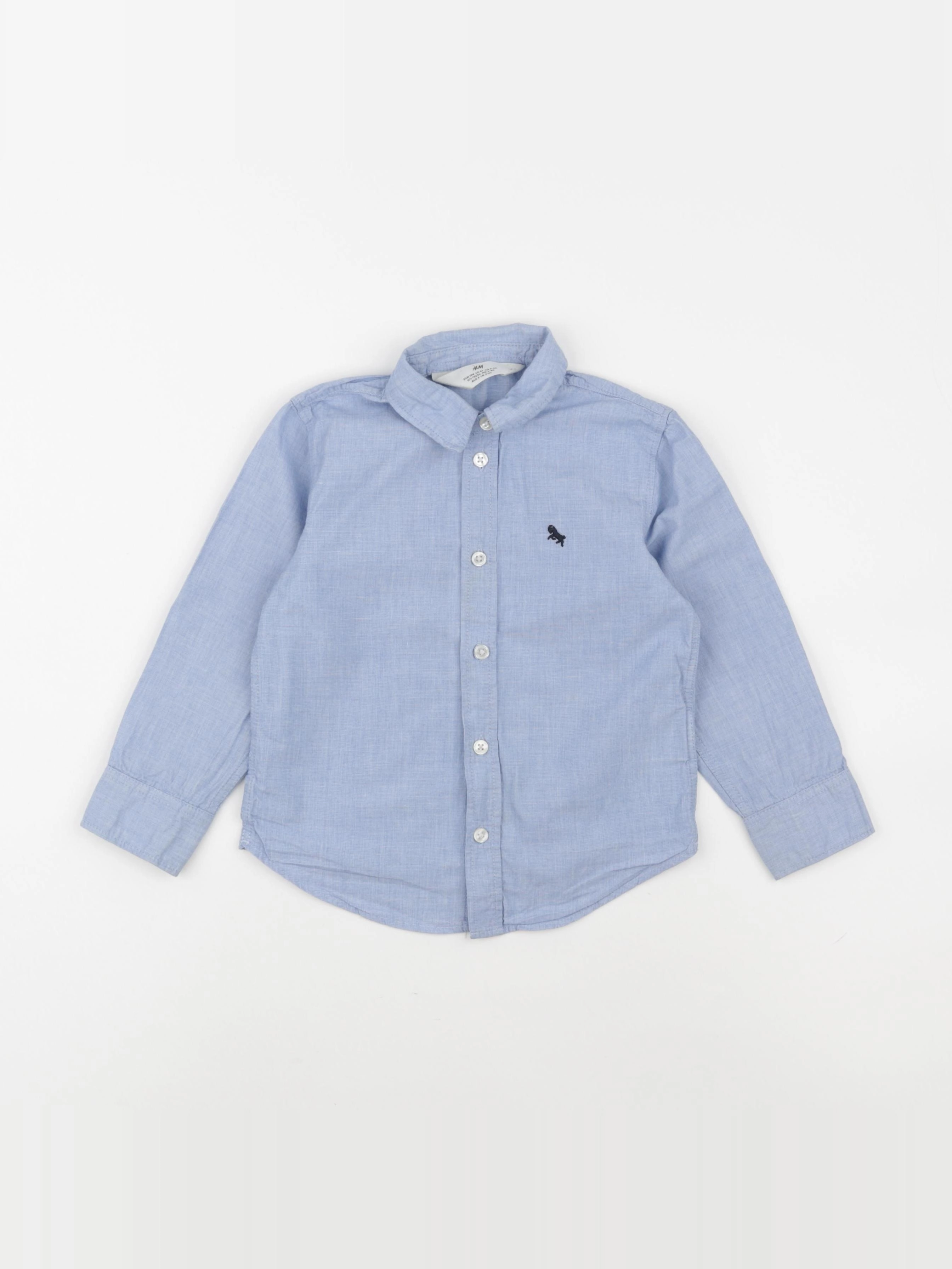 H&M - chemise bleu - 3/4 ans
