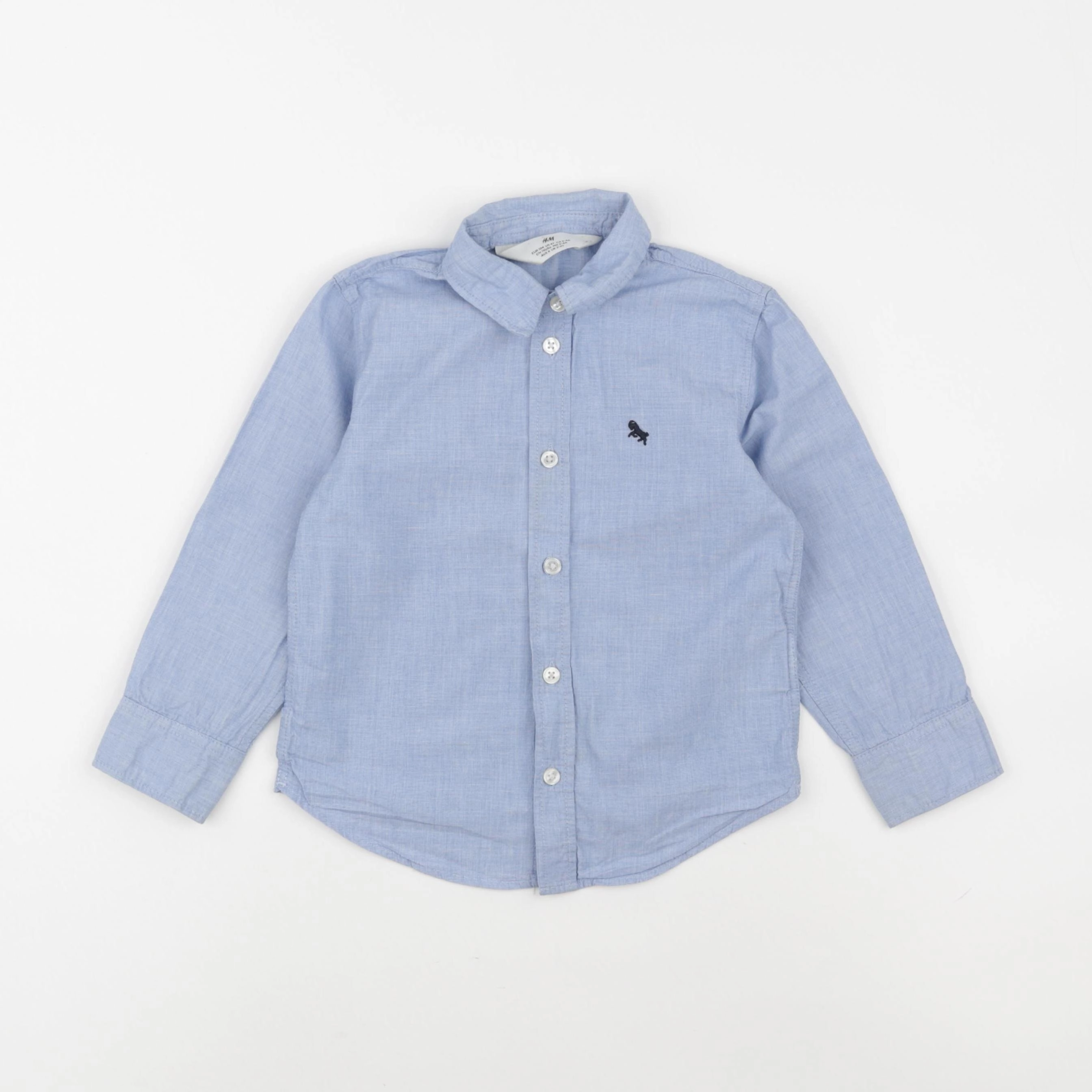 H&M - chemise bleu - 3/4 ans