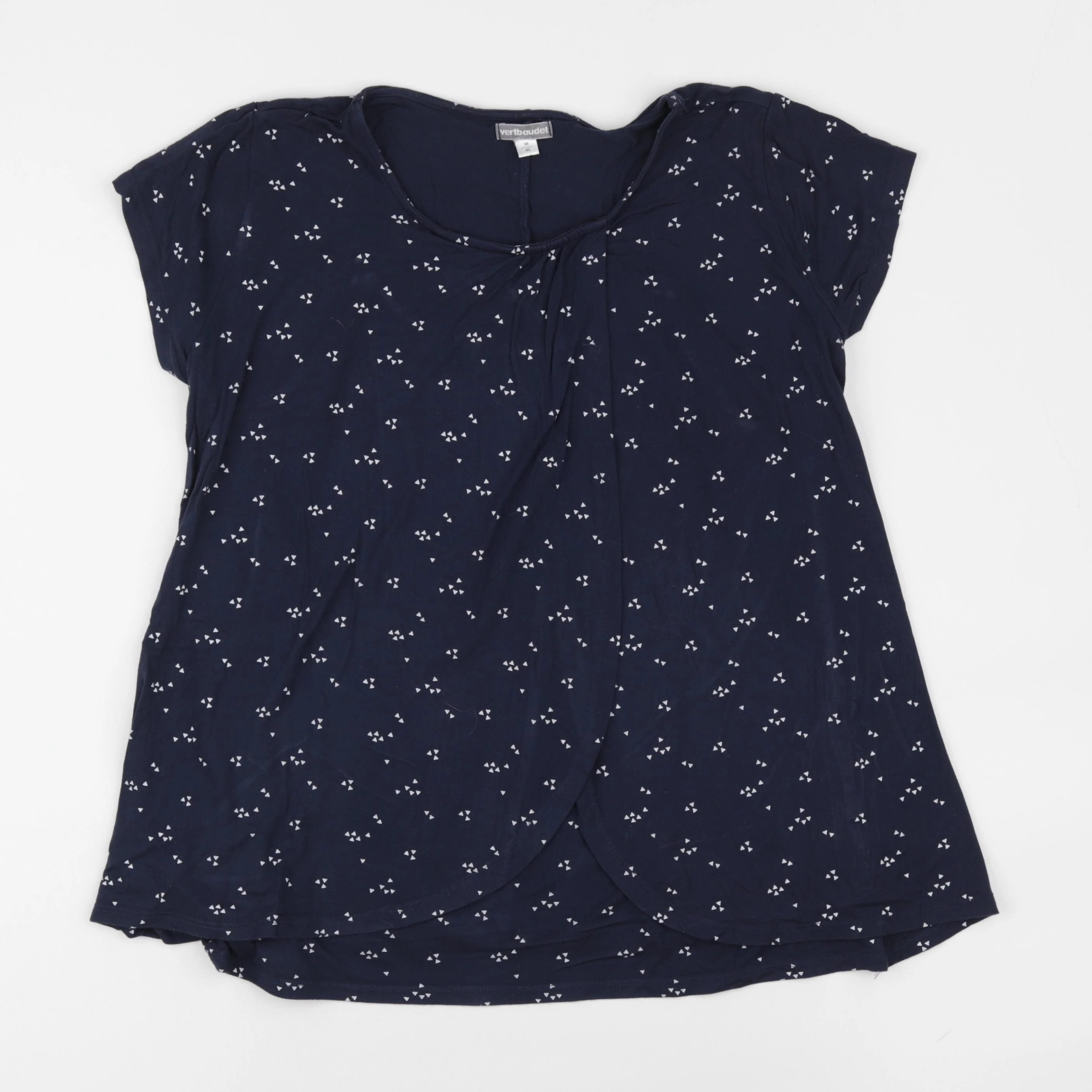 Vertbaudet - tee-shirt grossesse, allaitement bleu - 38 à 40