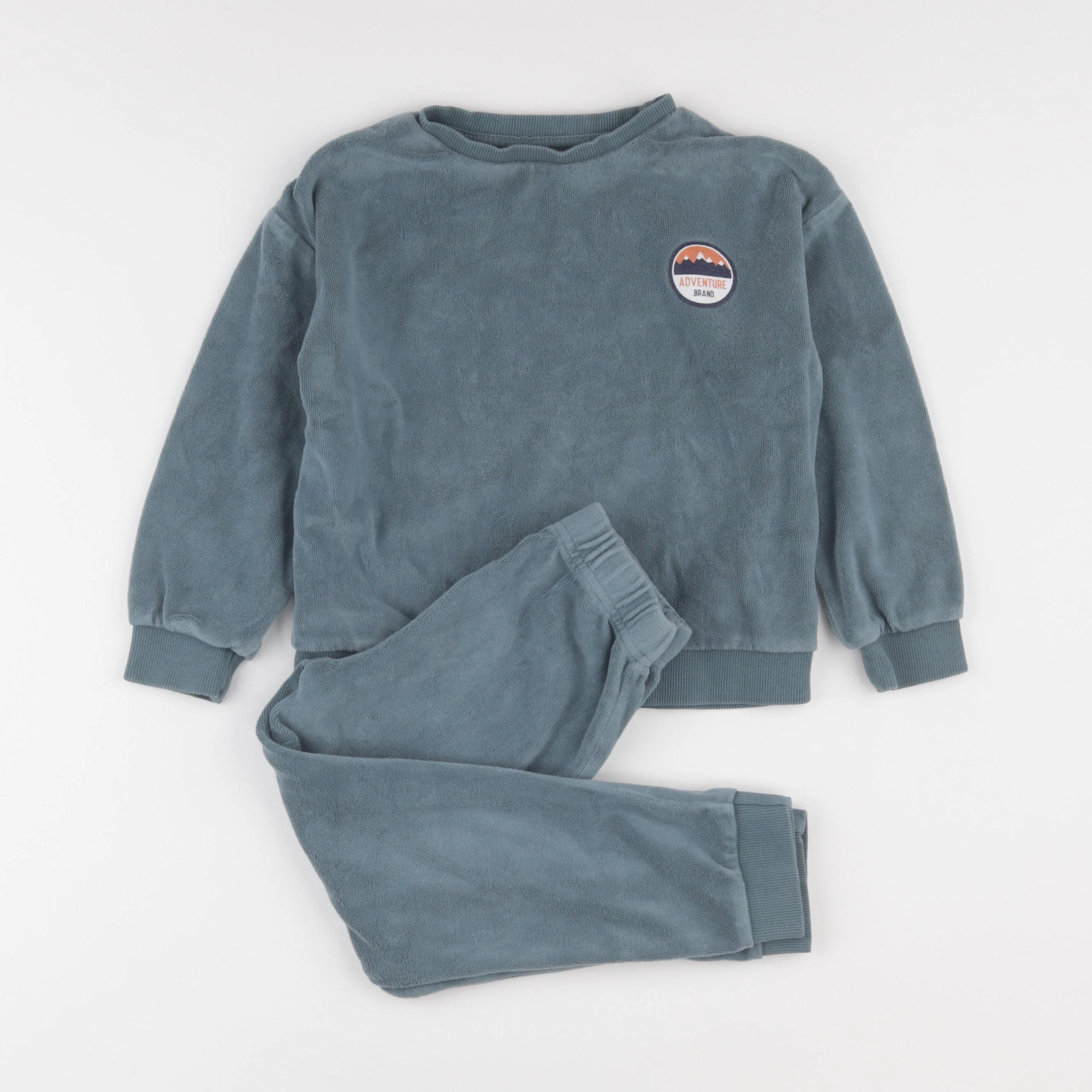 Vertbaudet - pyjama velours vert - 5 ans