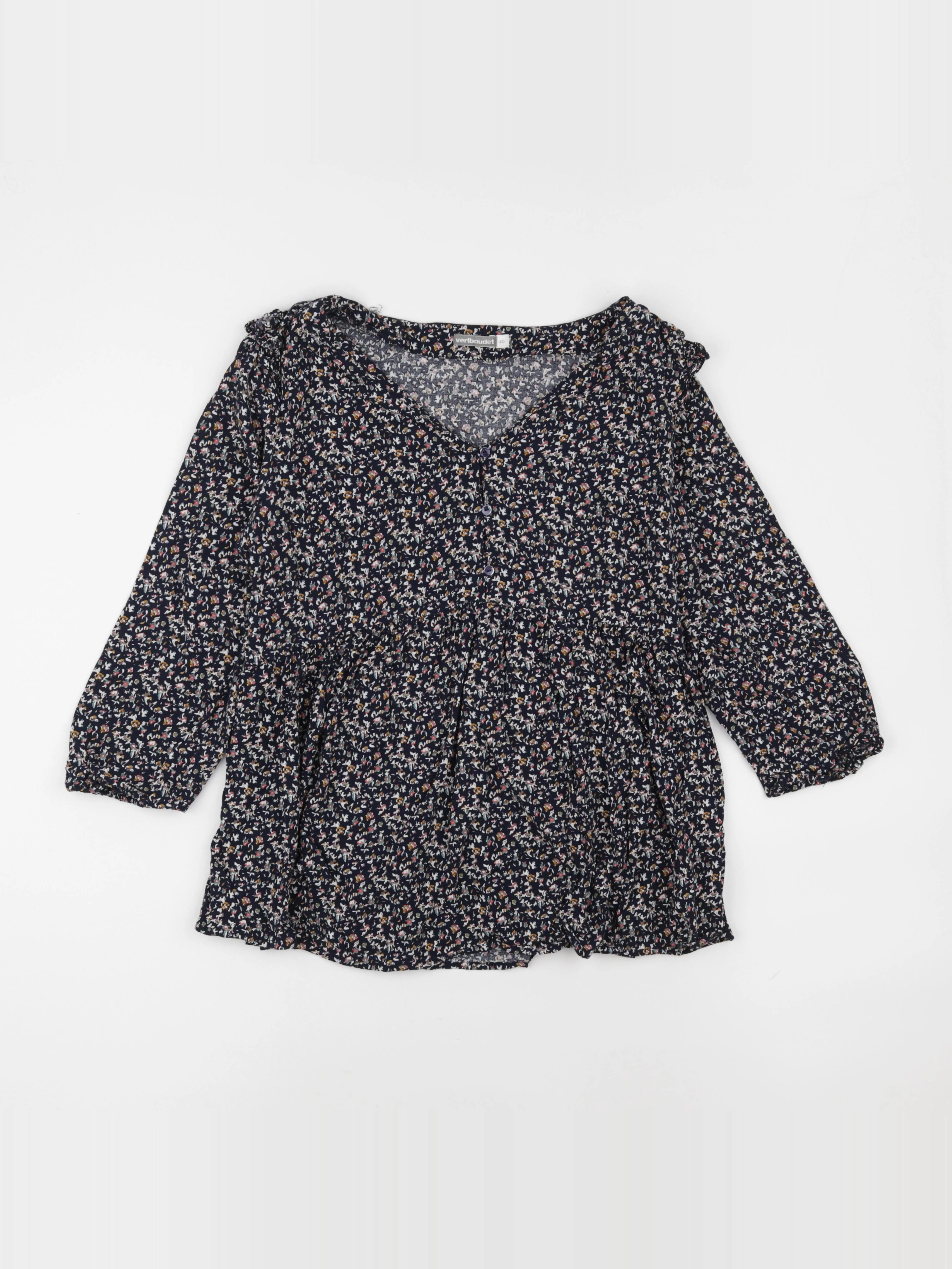 Vertbaudet - blouse grossesse, allaitement bleu - 40