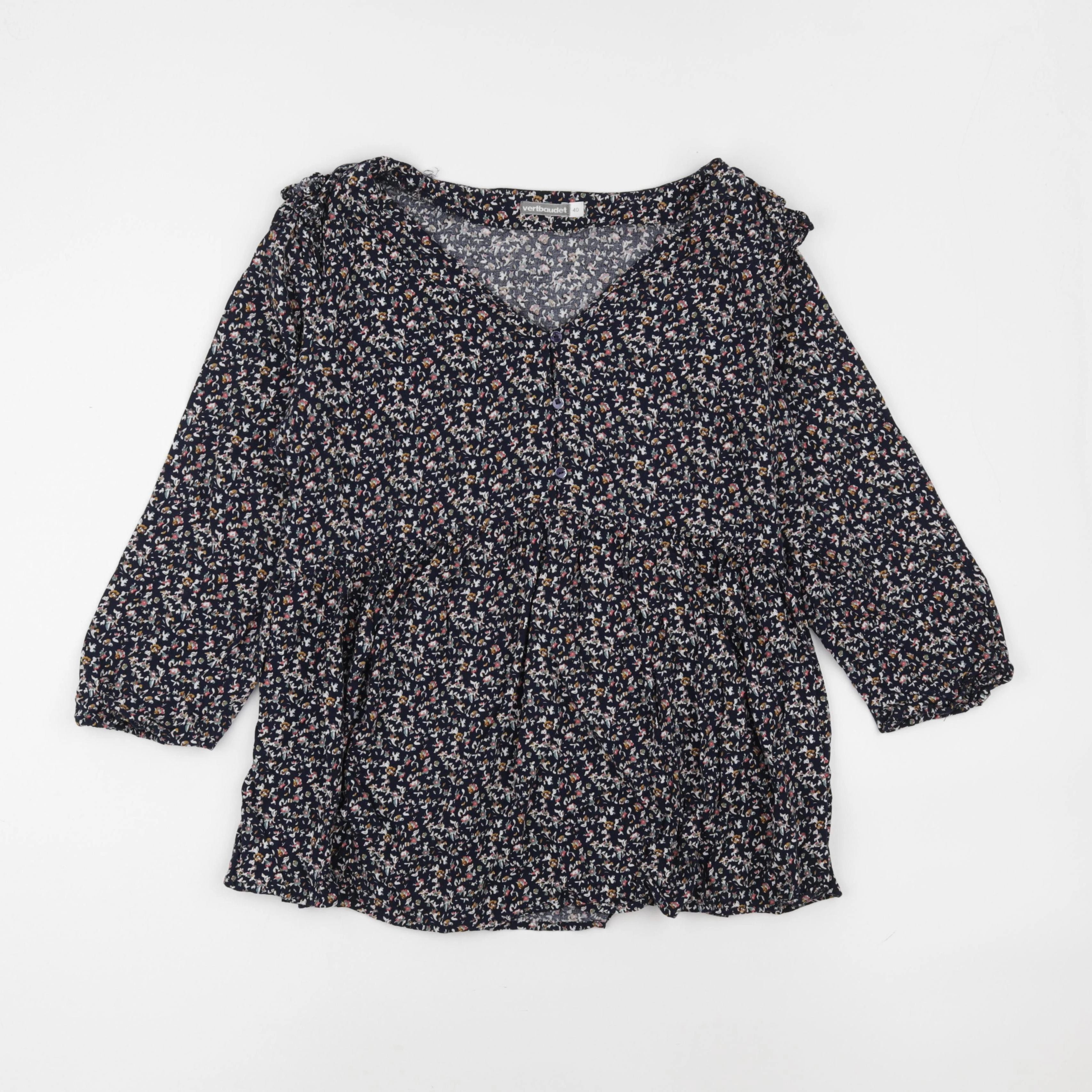 Vertbaudet - blouse grossesse, allaitement bleu - 40