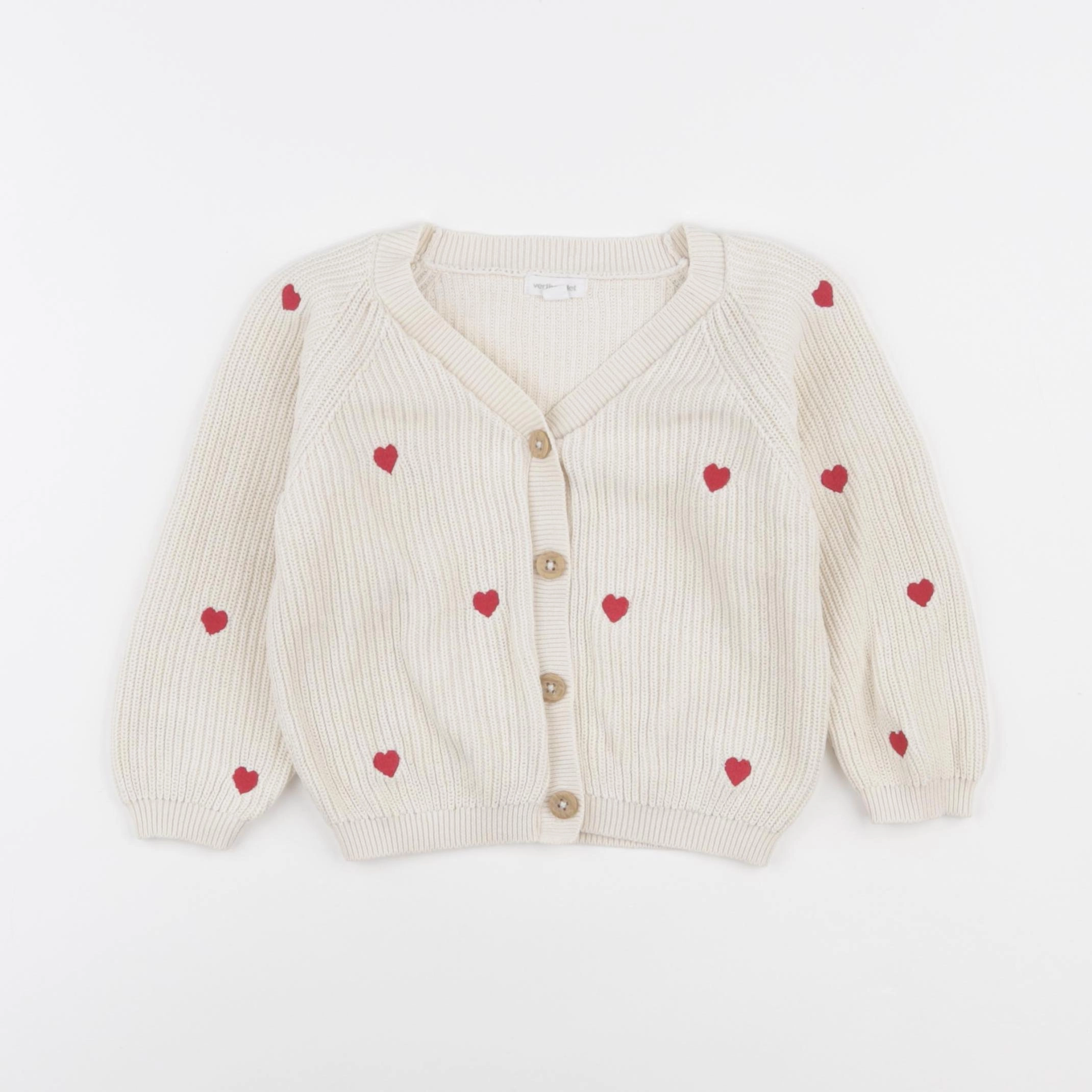 Vertbaudet - gilet beige - 18 mois