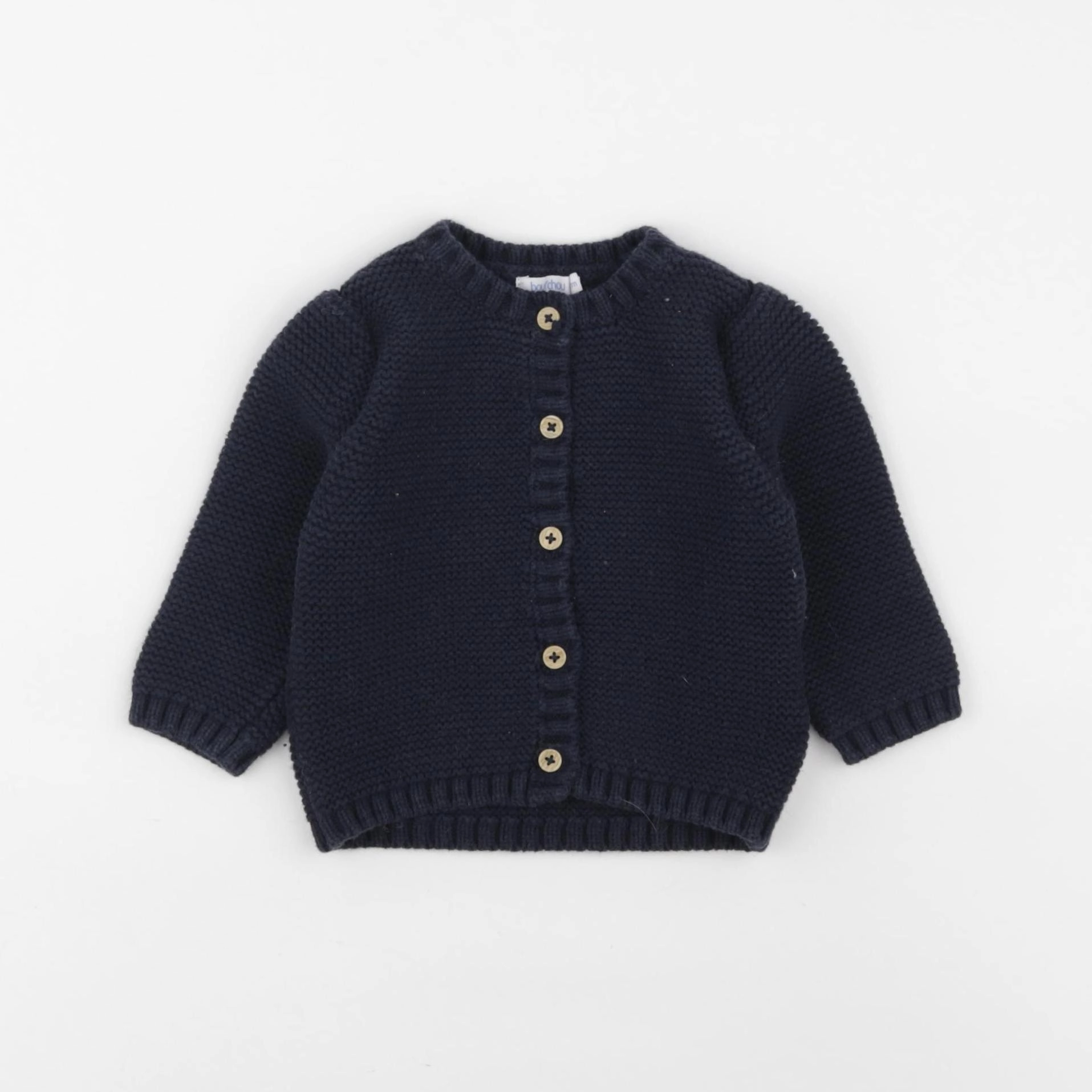 Boutchou - gilet bleu - 12 mois