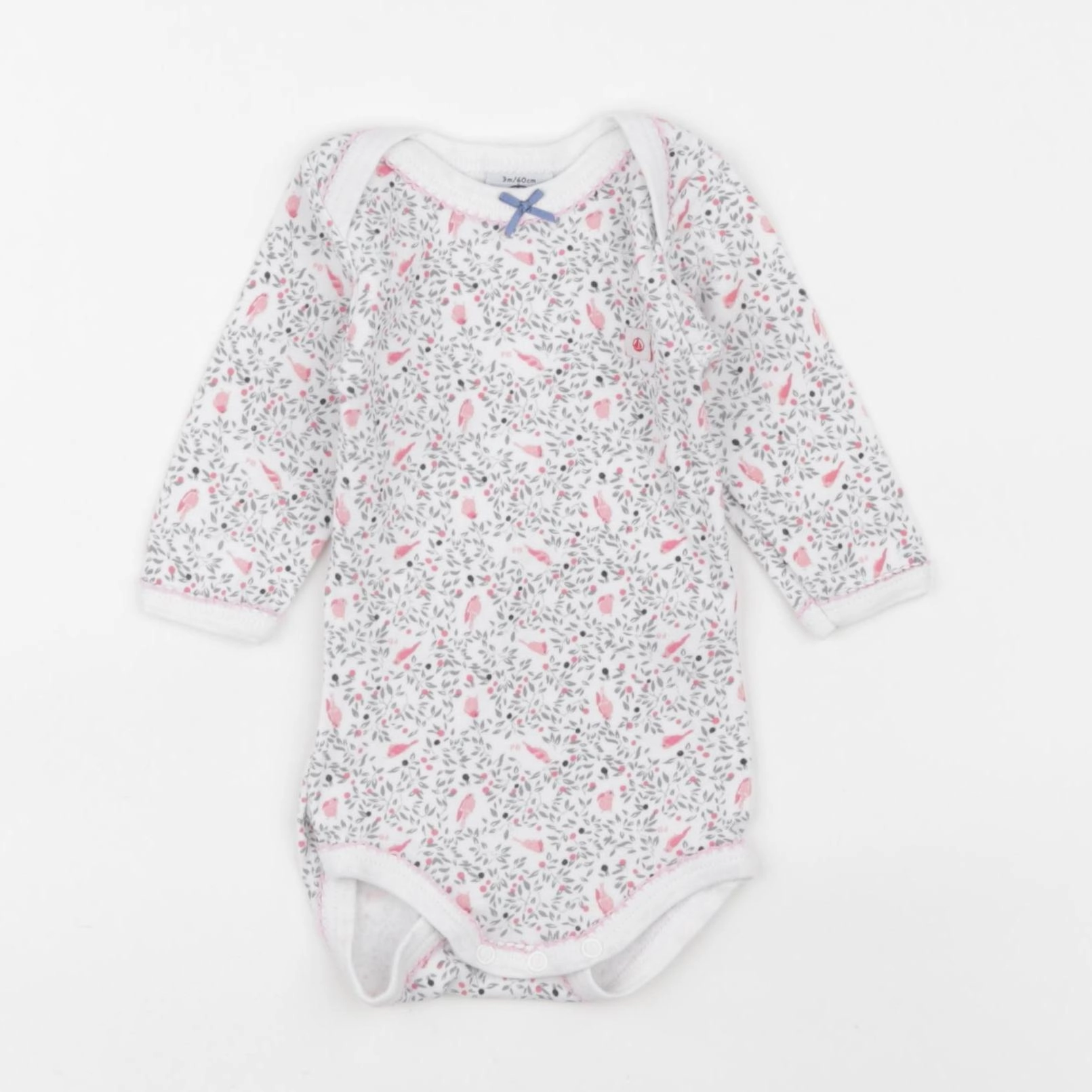 Petit Bateau - body rose - 3 mois