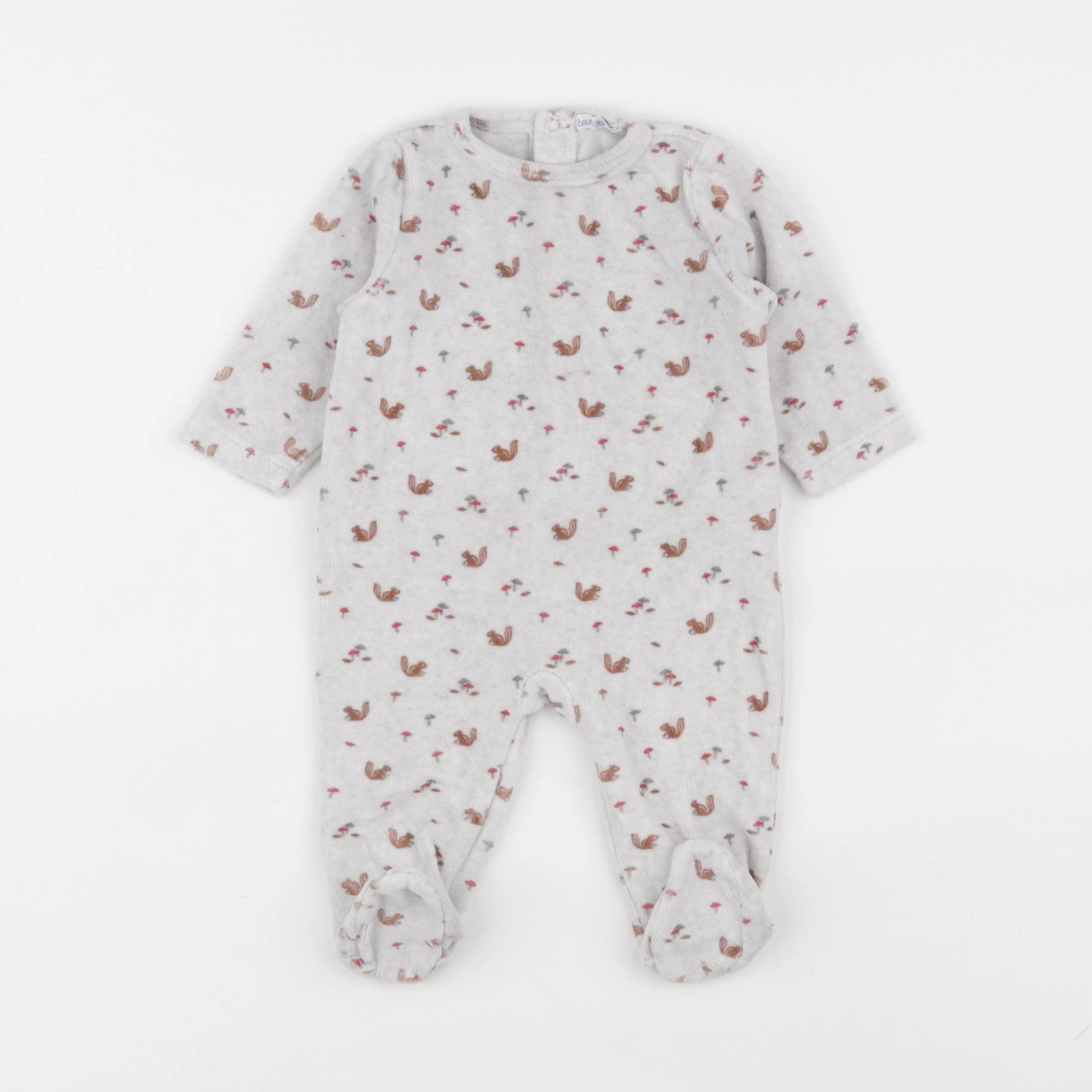 Boutchou - pyjama velours gris - 3 mois