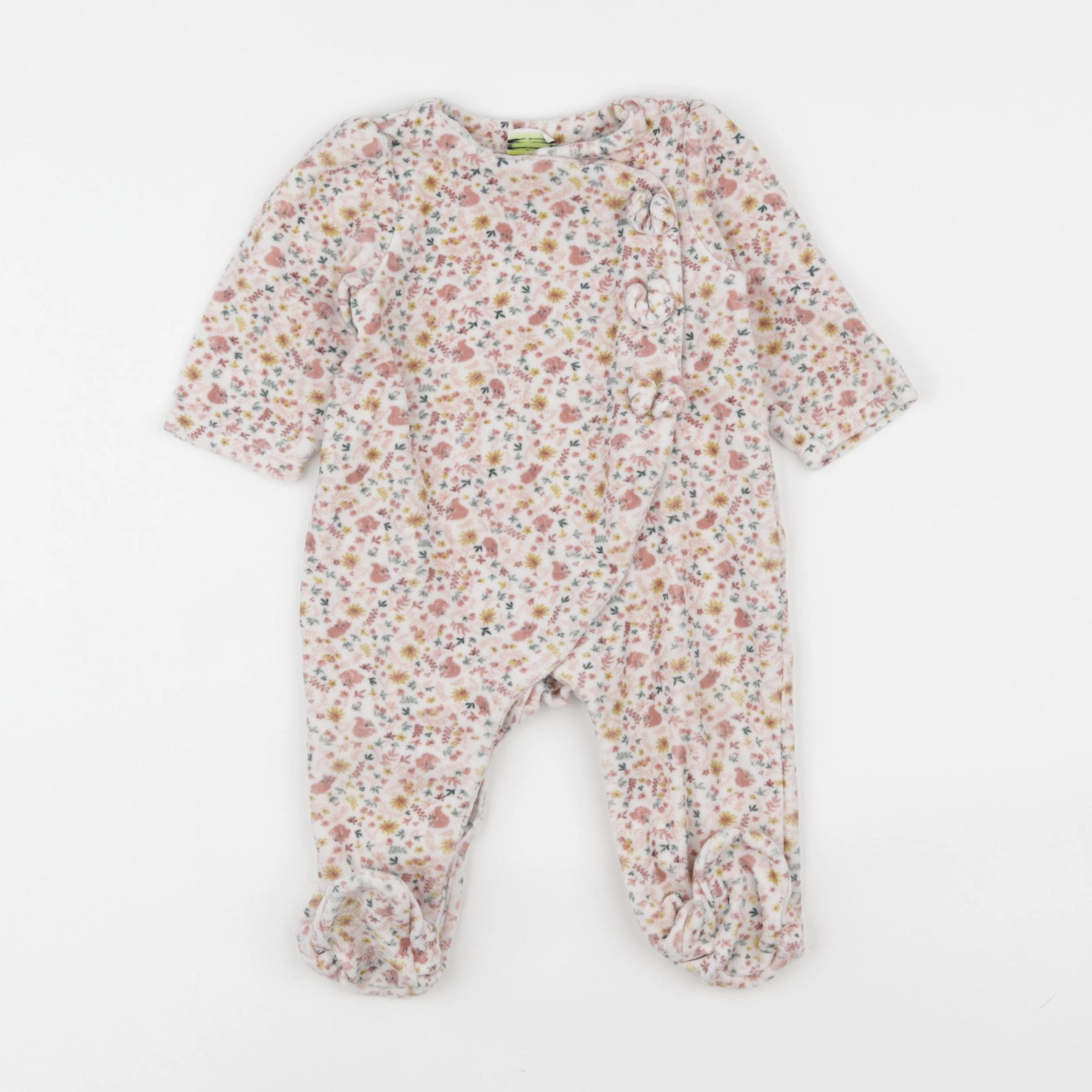 Tape à l'oeil - pyjama velours rose - 9 mois