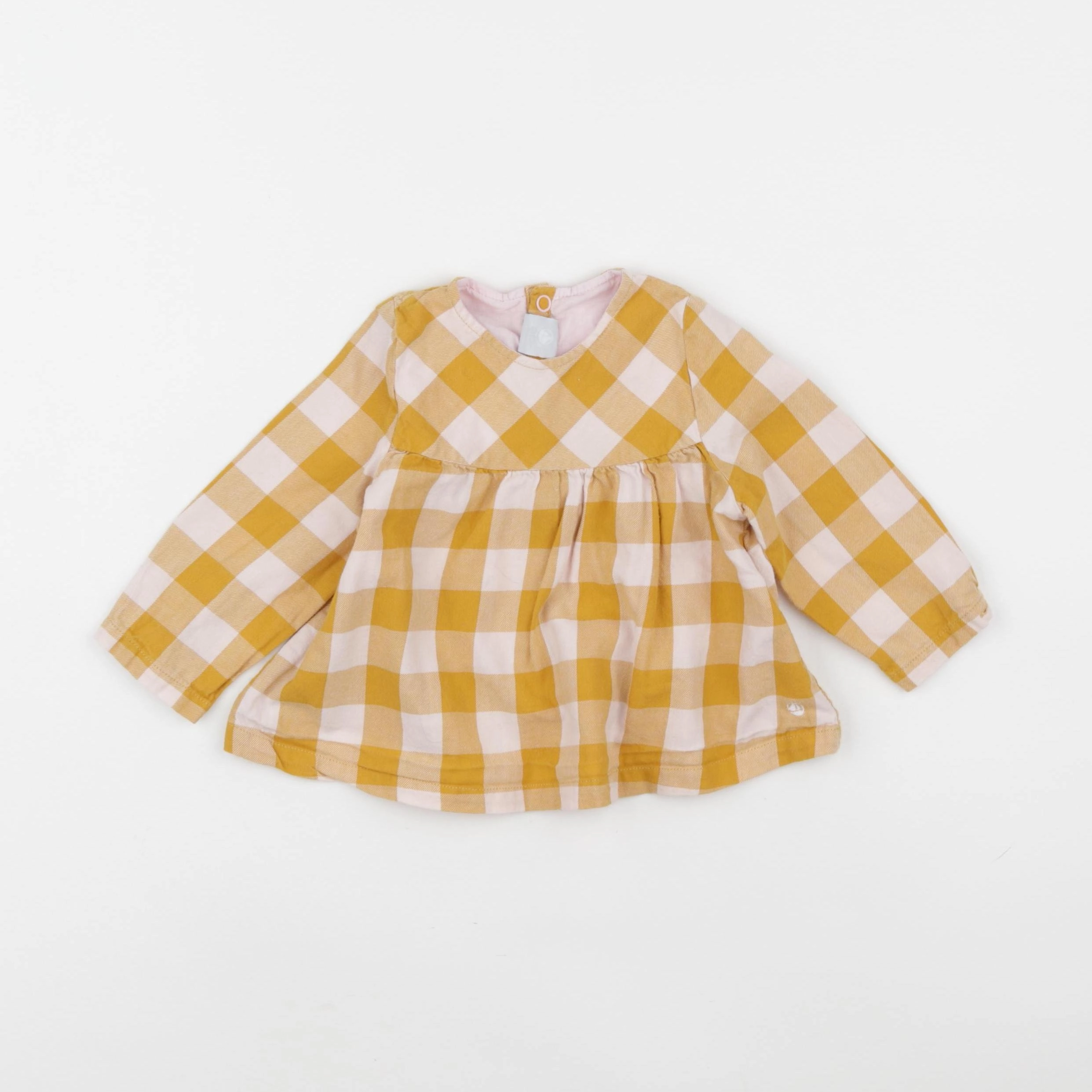 Petit Bateau - blouse jaune - 12 mois