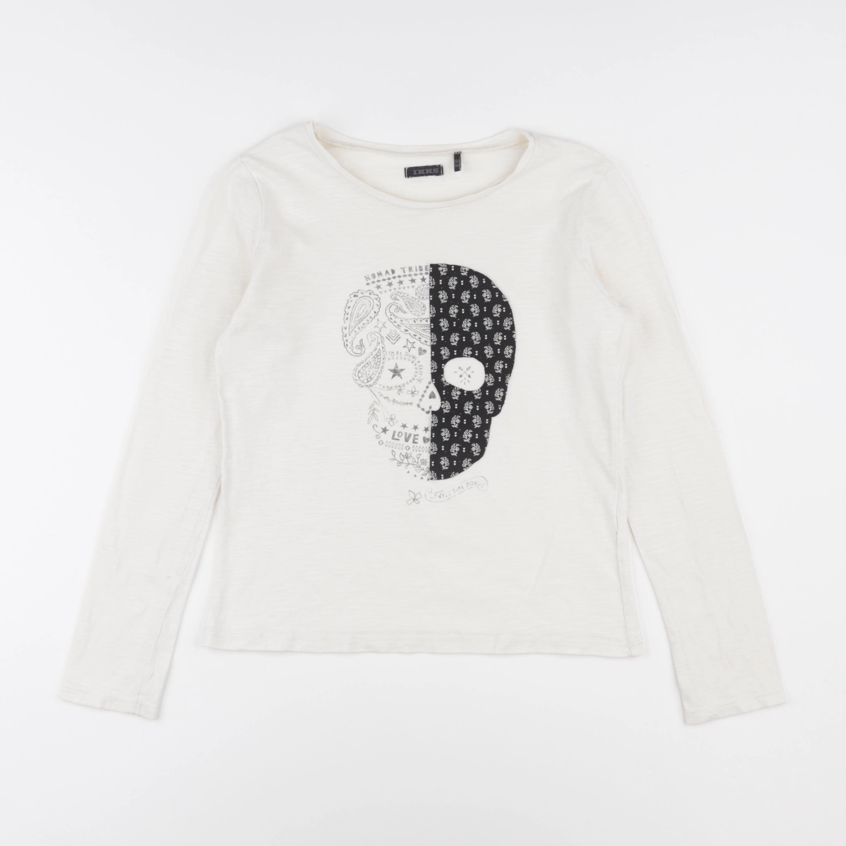 IKKS - tee-shirt beige - 10 ans