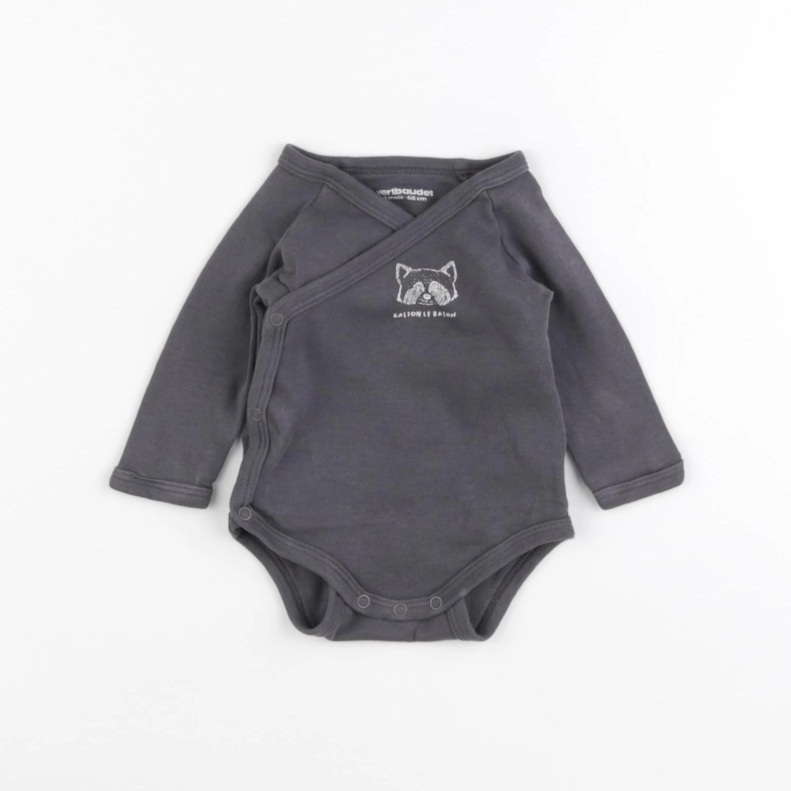 Vertbaudet - body gris - 3 mois