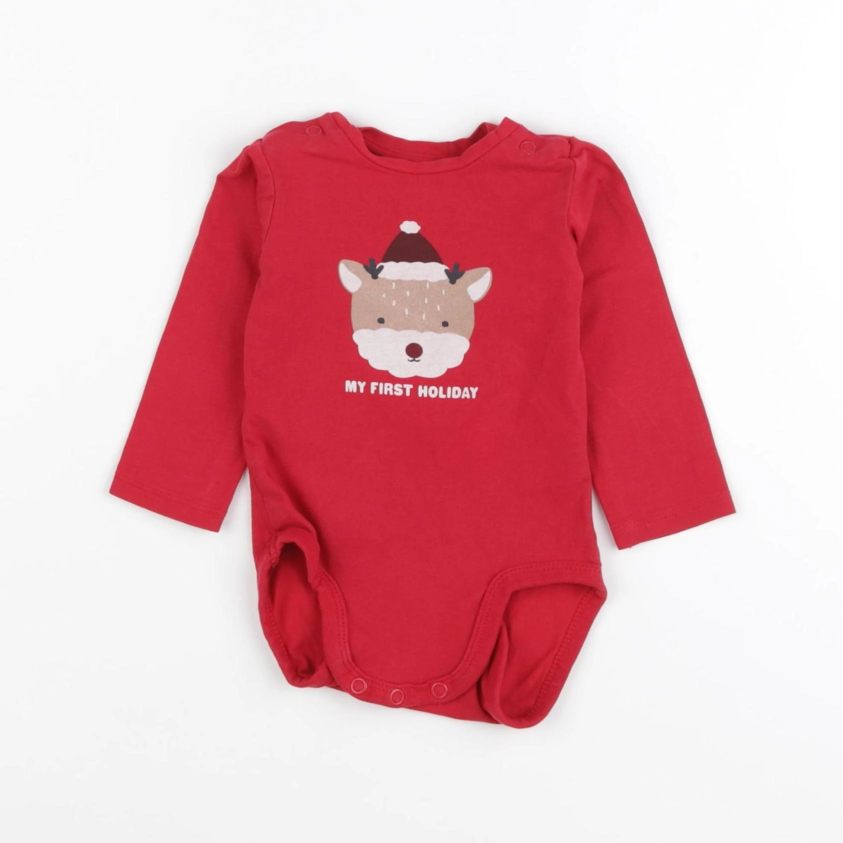 H&M - body rouge - 6 mois