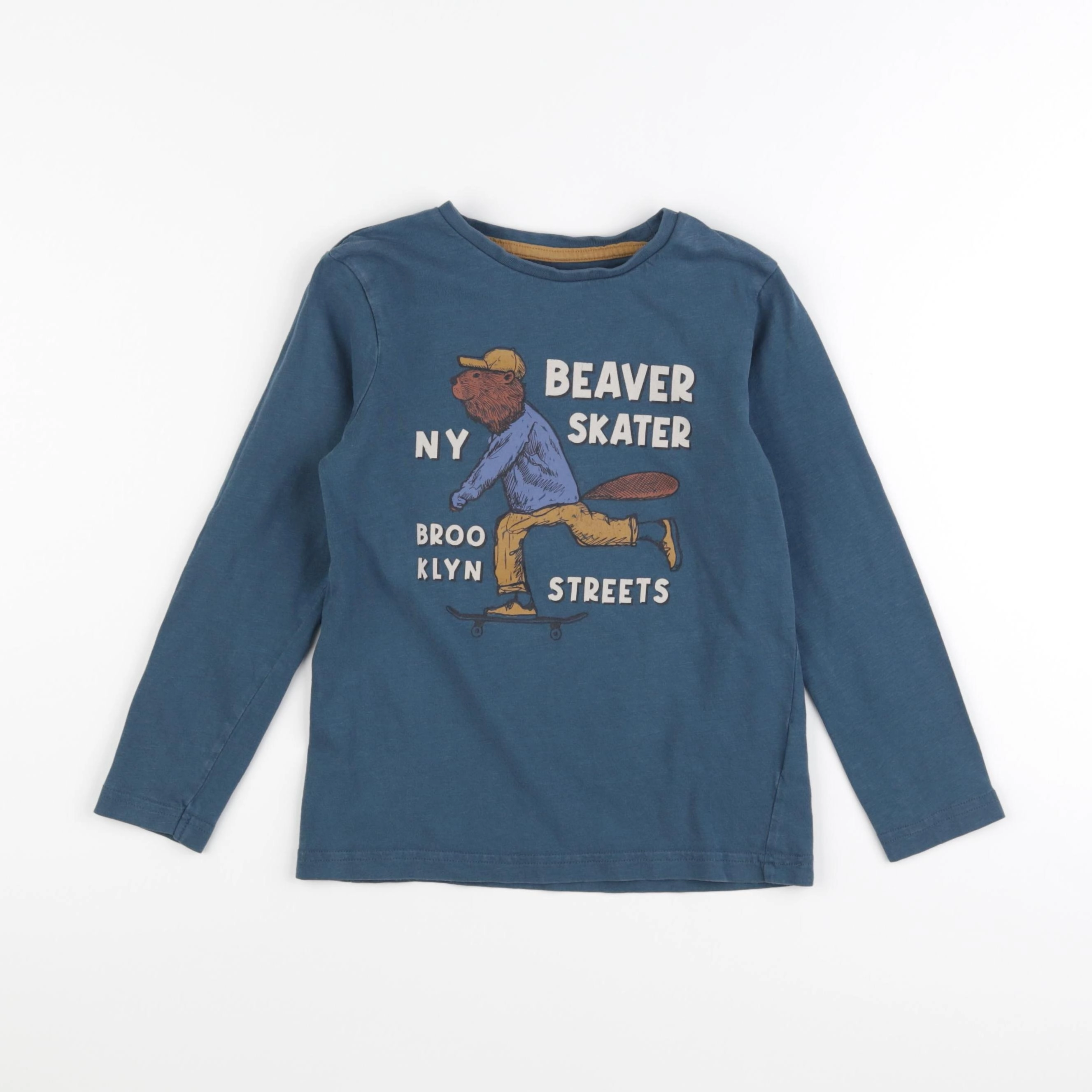 Vertbaudet - tee-shirt bleu - 8 ans