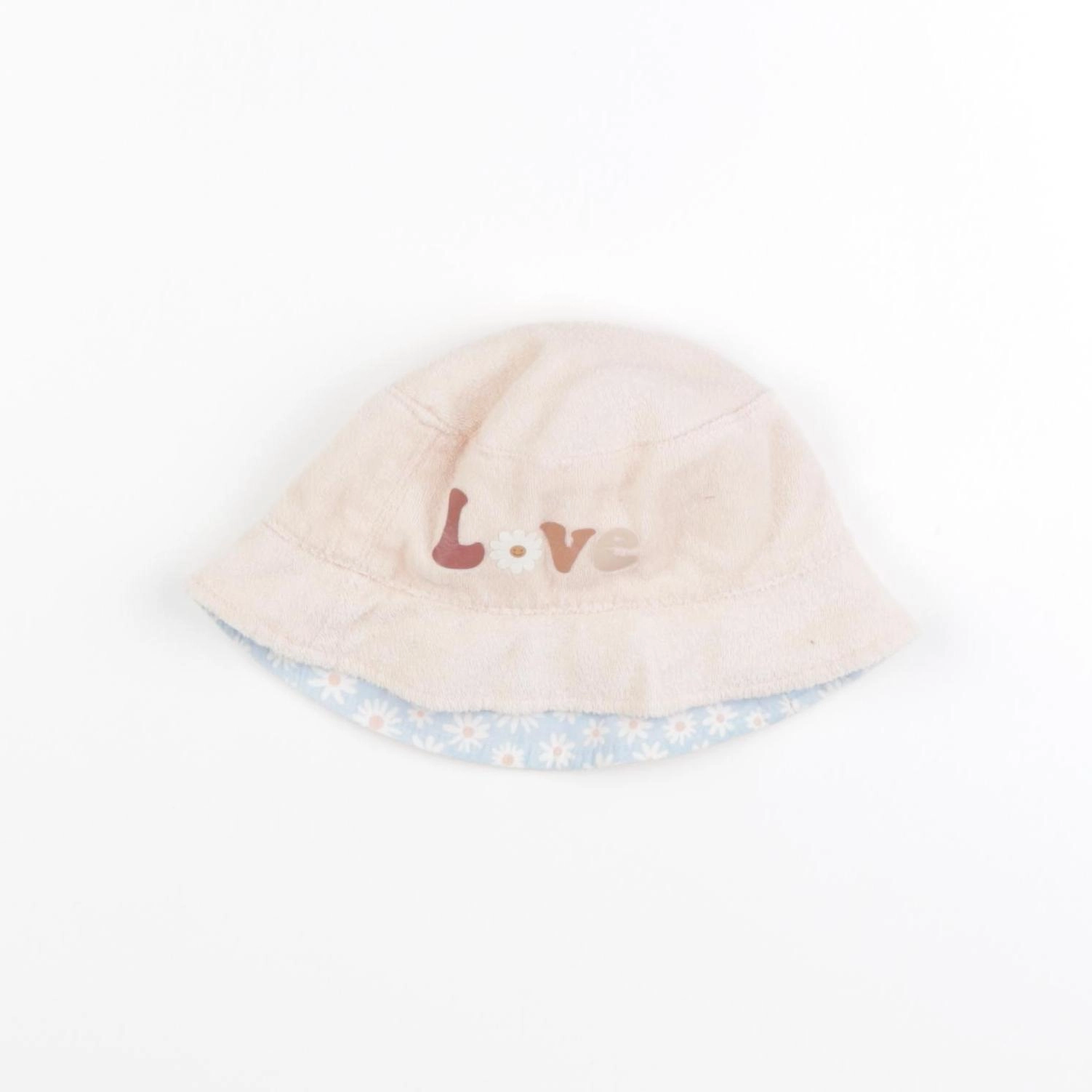 Vertbaudet - chapeau réversible rose - 2/3 ans