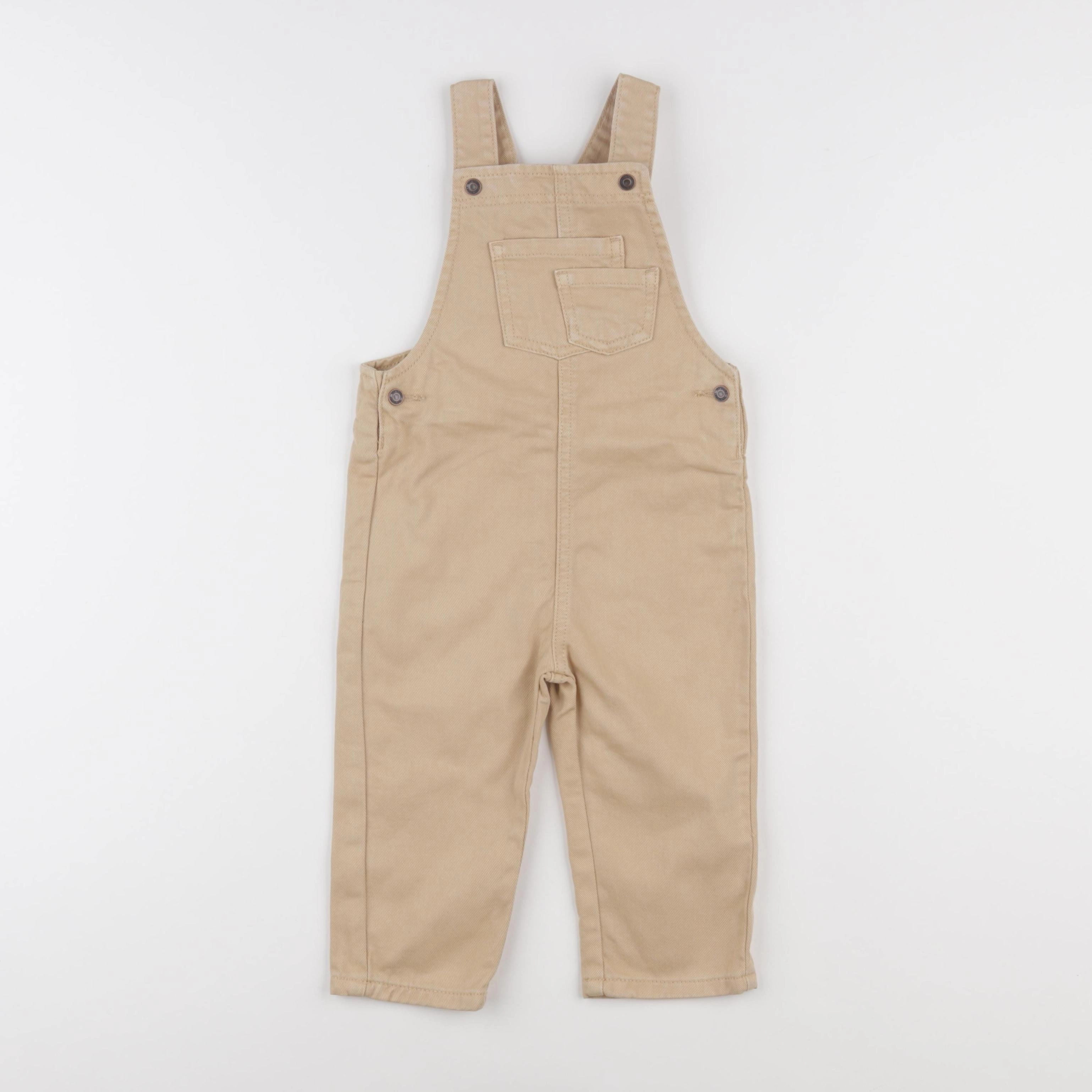 Vertbaudet - salopette beige - 18 mois
