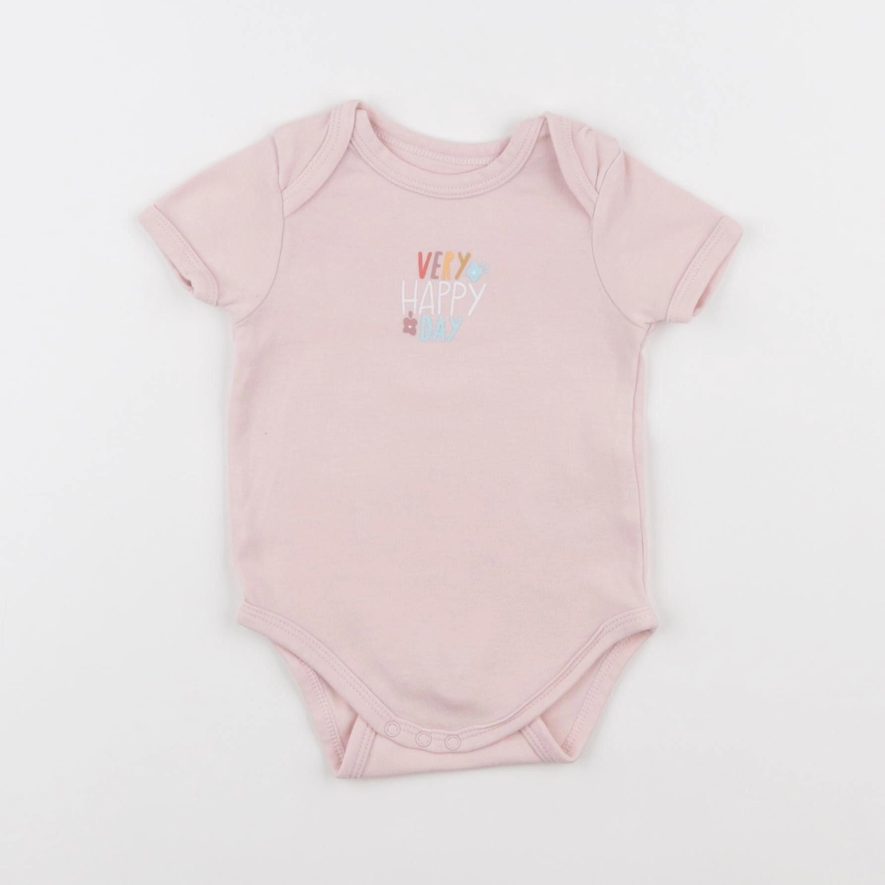 Vertbaudet - body rose - 9 mois