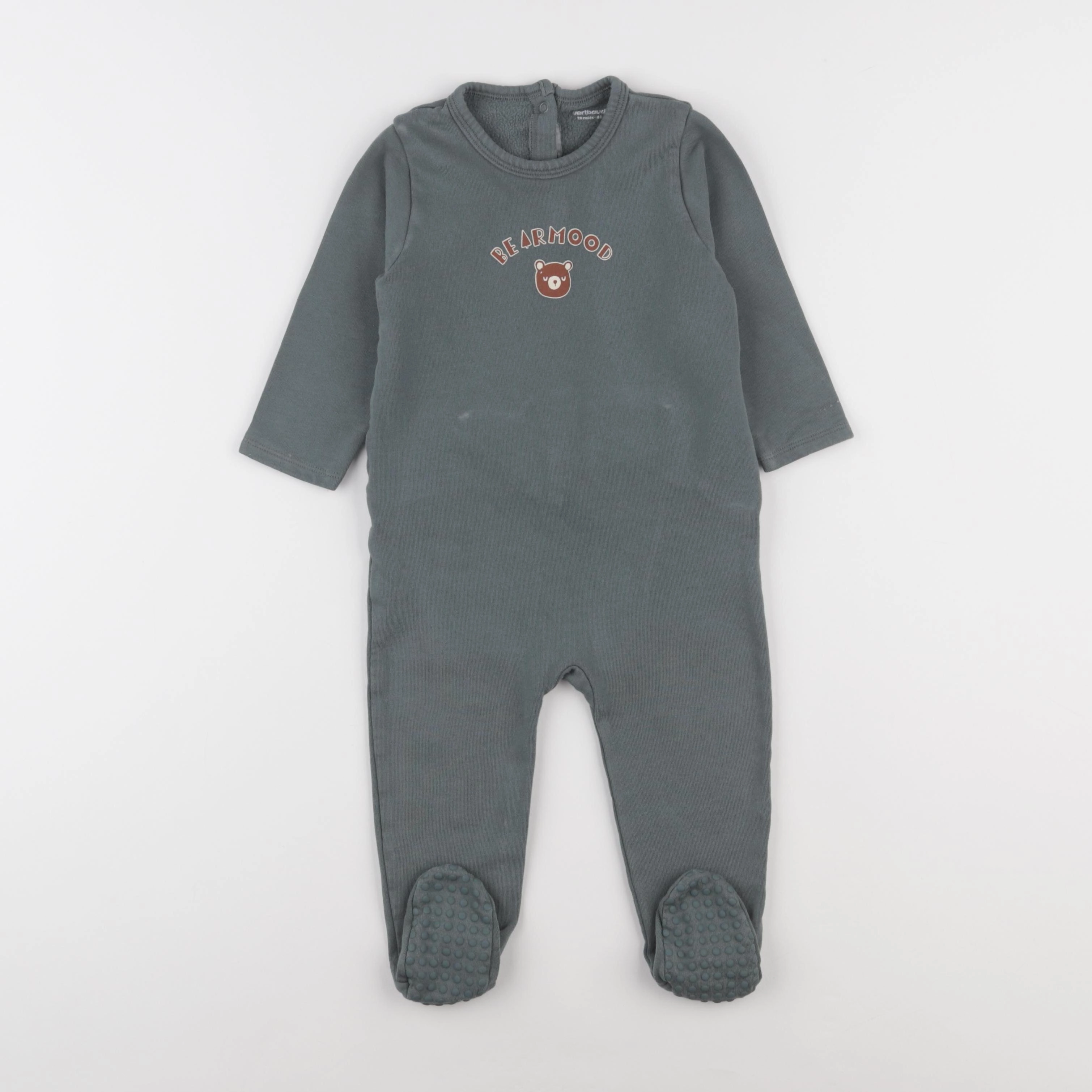 Vertbaudet - pyjama coton vert - 18 mois