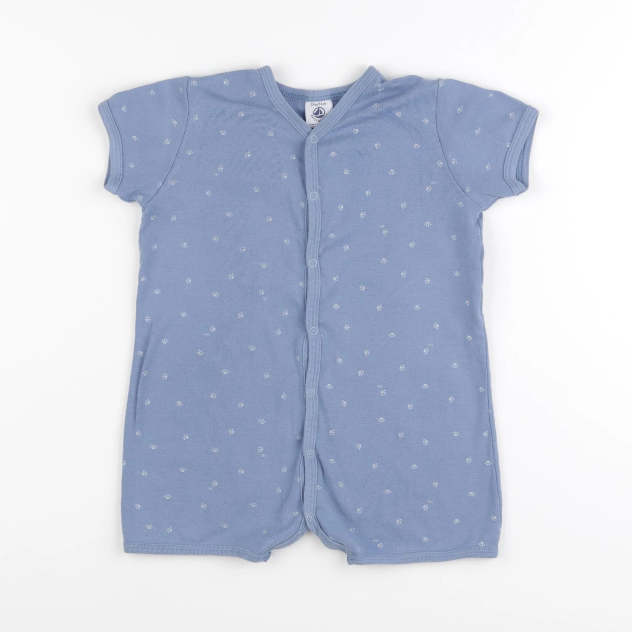 Petit Bateau - pyjama coton bleu - 24 mois