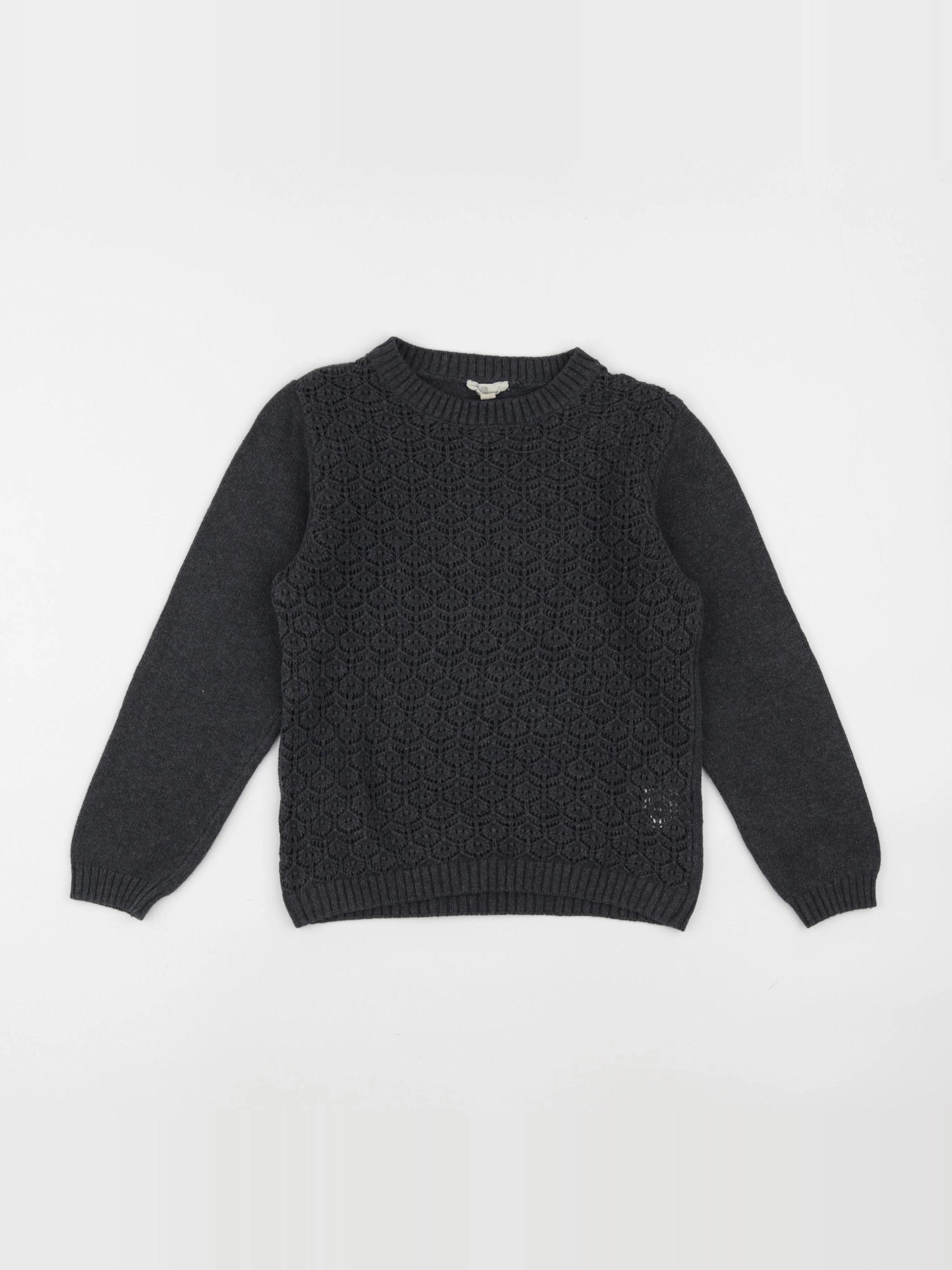 Little Cigogne - pull gris - 8 ans