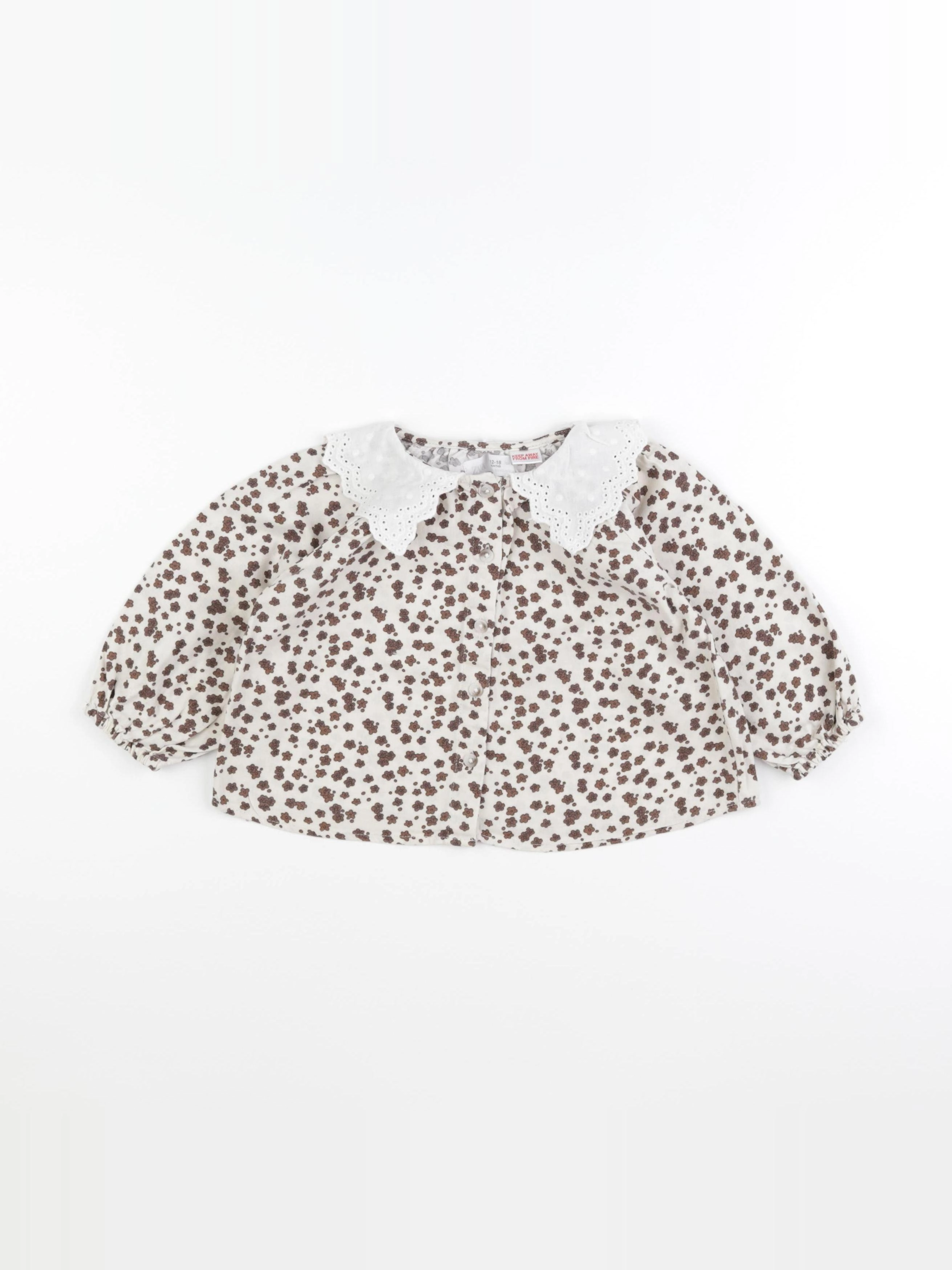 Zara - tee-shirt marron - 12/18 mois