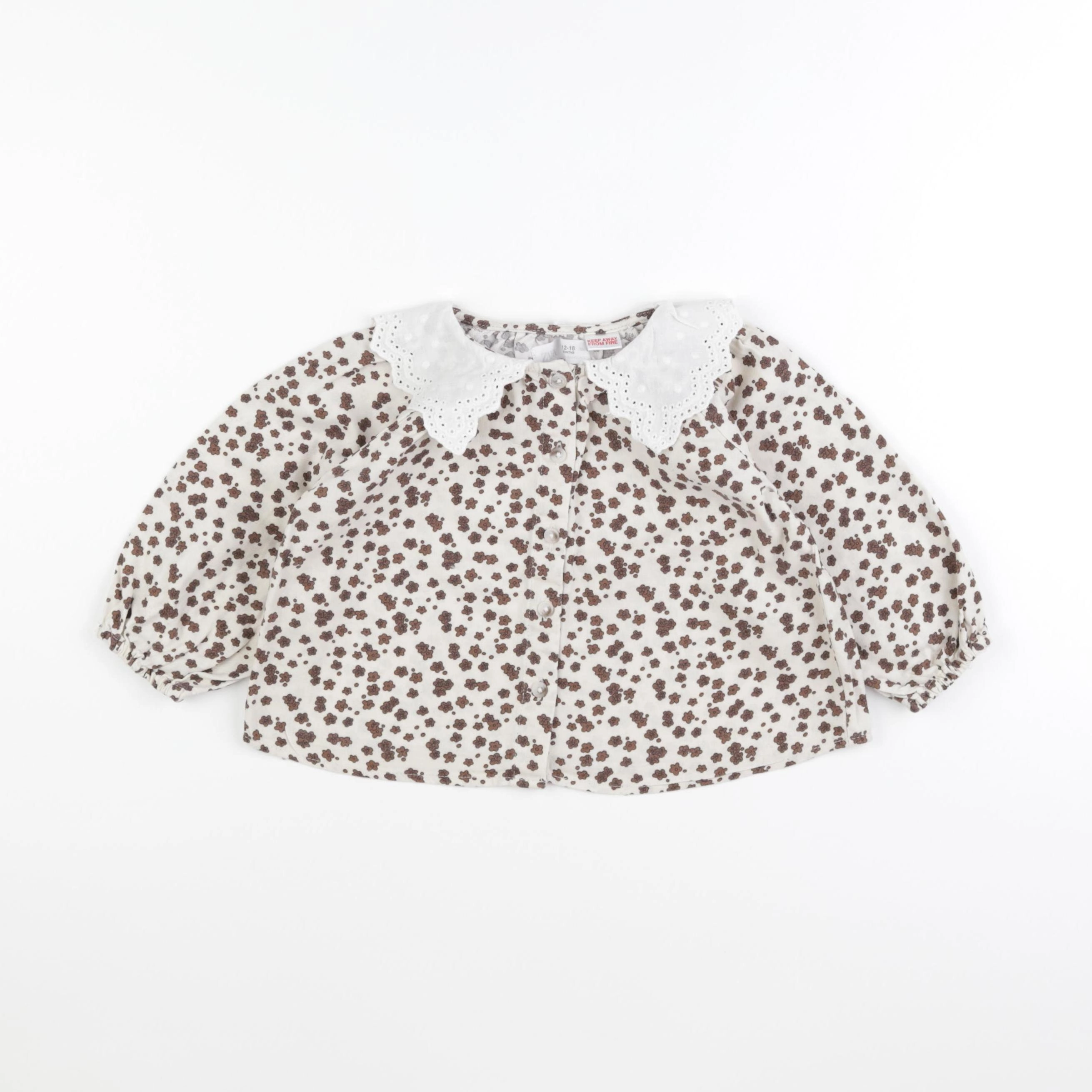 Zara - tee-shirt marron - 12/18 mois