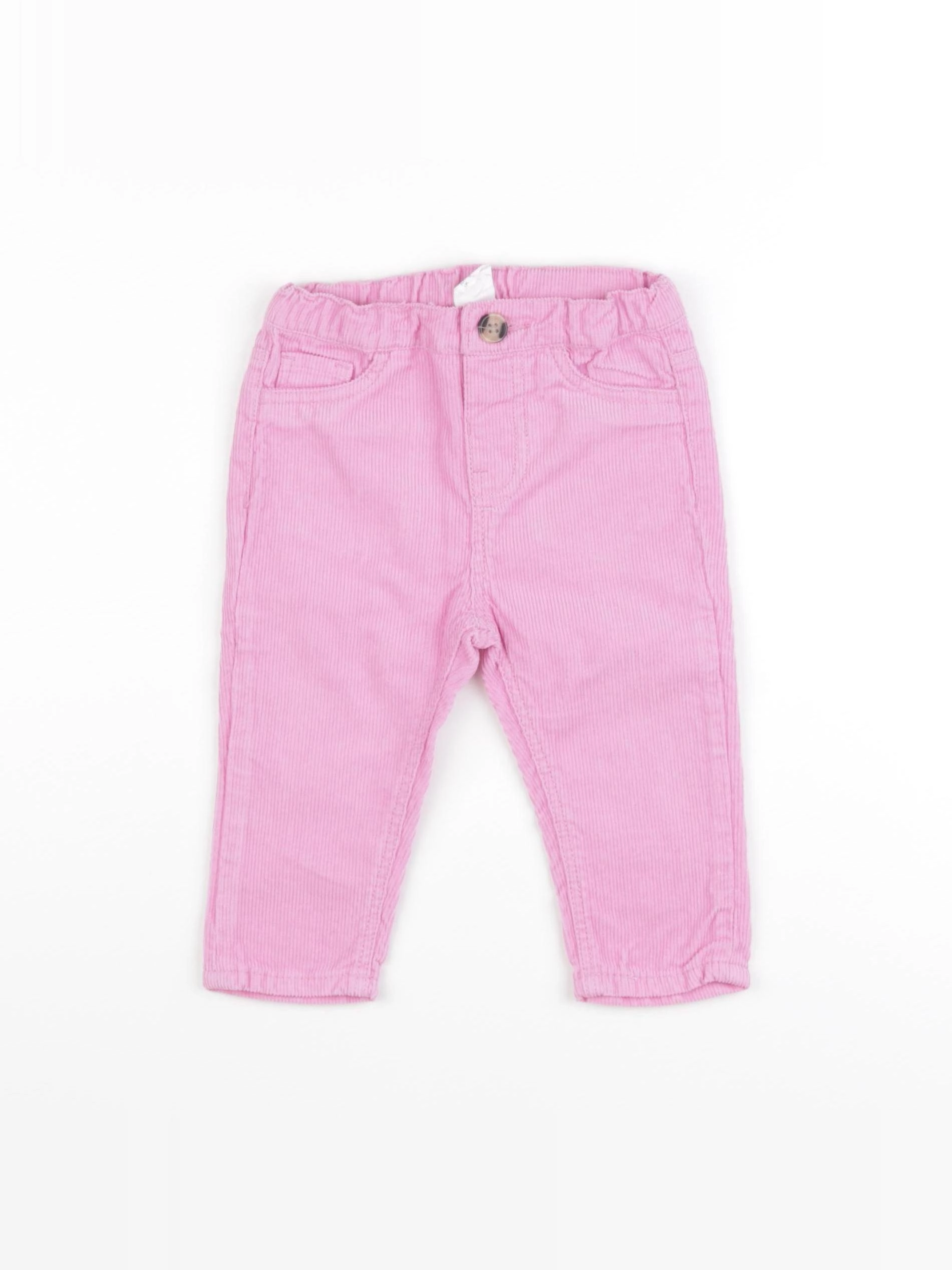 H&M - pantalon rose - 6/9 mois