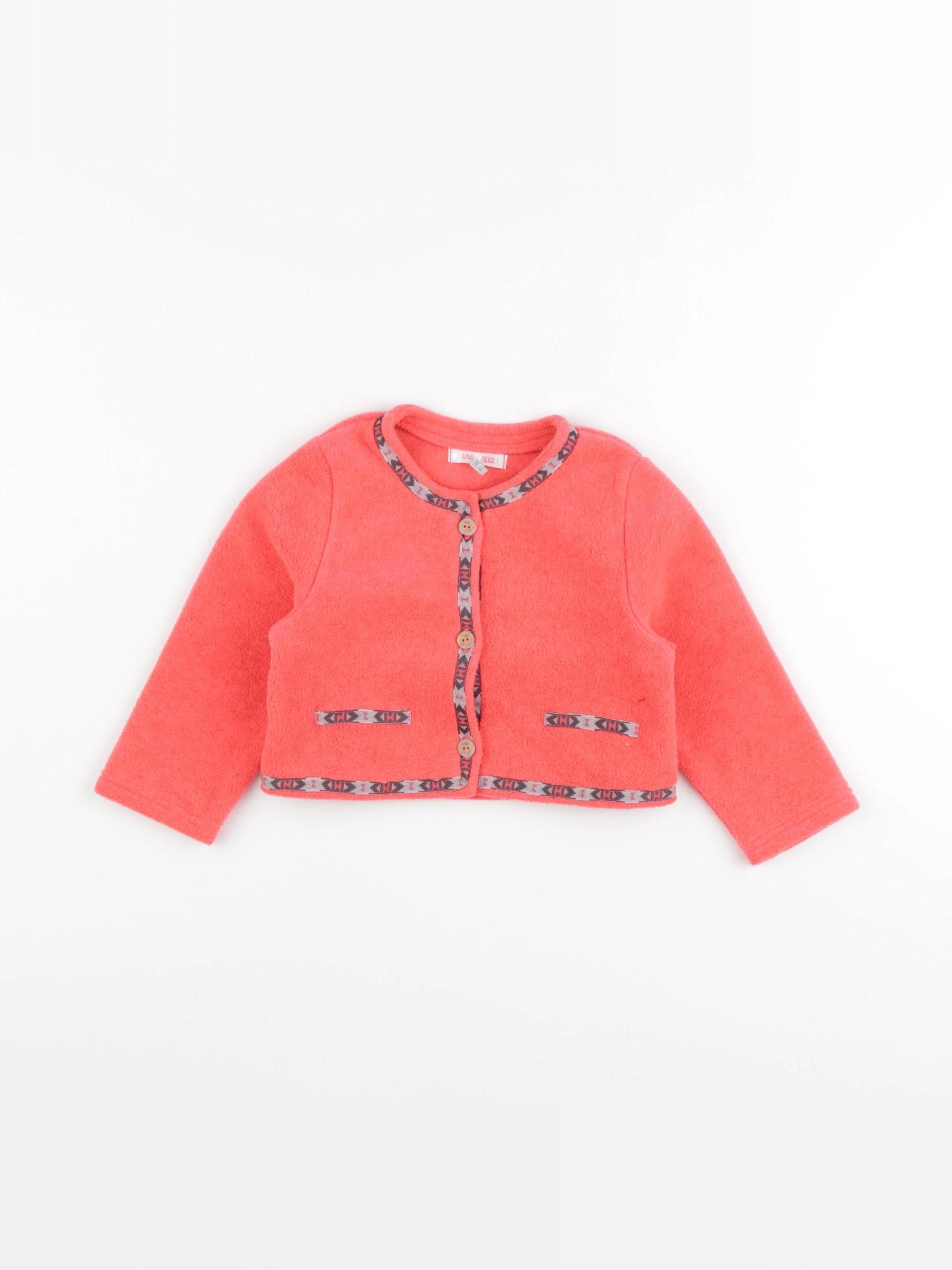 IKKS - veste rose fluo - 18 mois