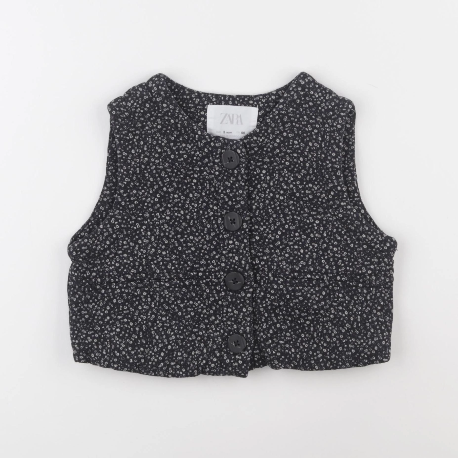 Zara - veste sans manches bleu - 3 ans