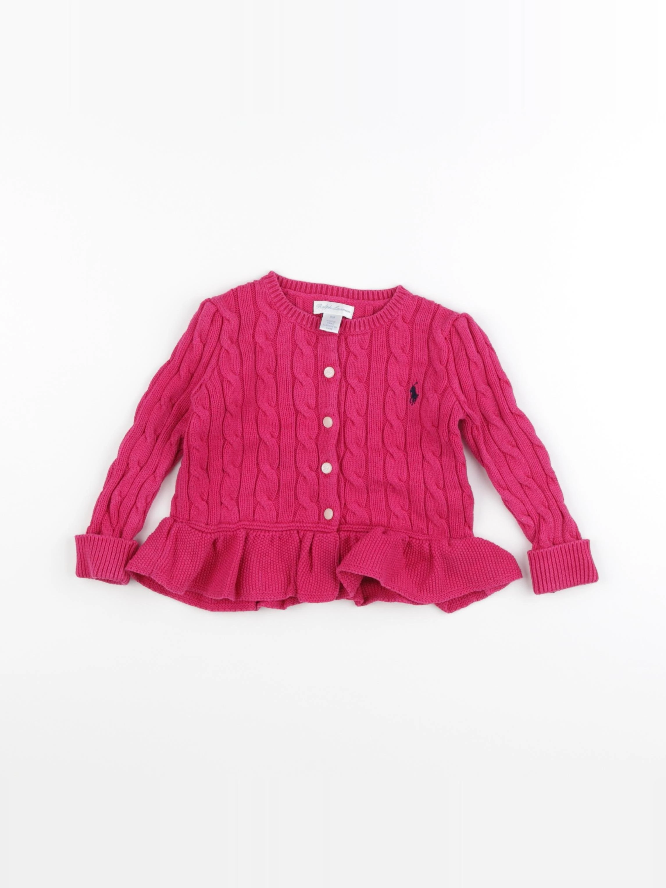 Ralph Lauren - gilet rose - 18 mois