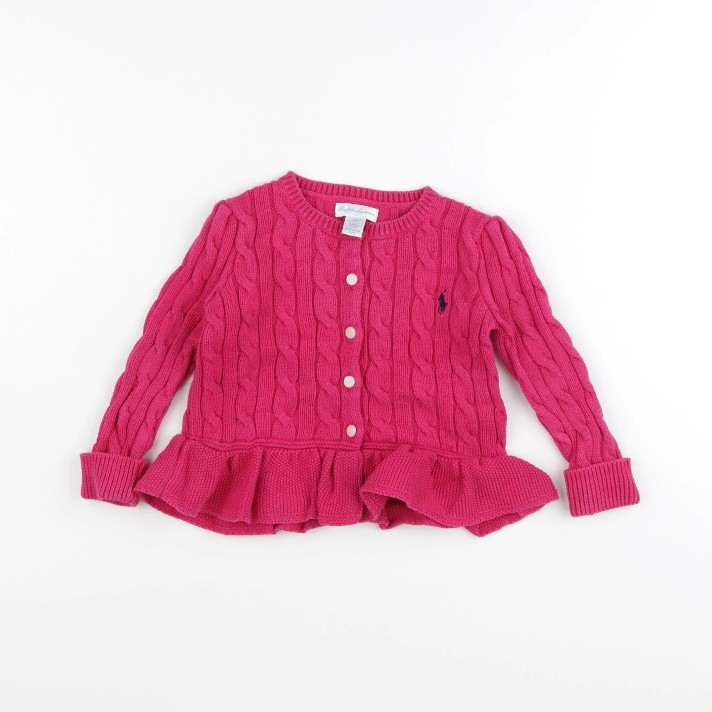 Ralph Lauren - gilet rose - 18 mois