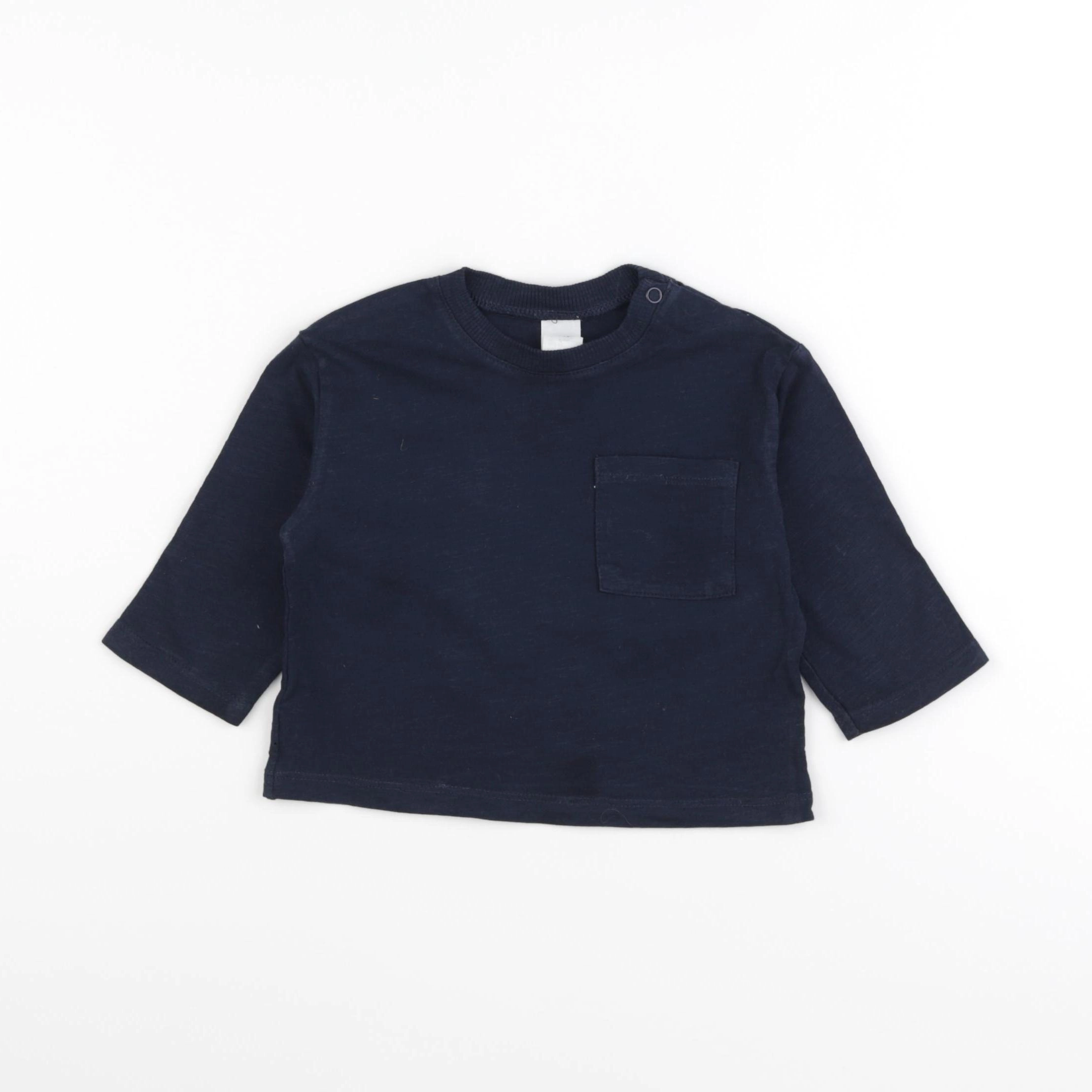 H&M - tee-shirt bleu - 6 mois