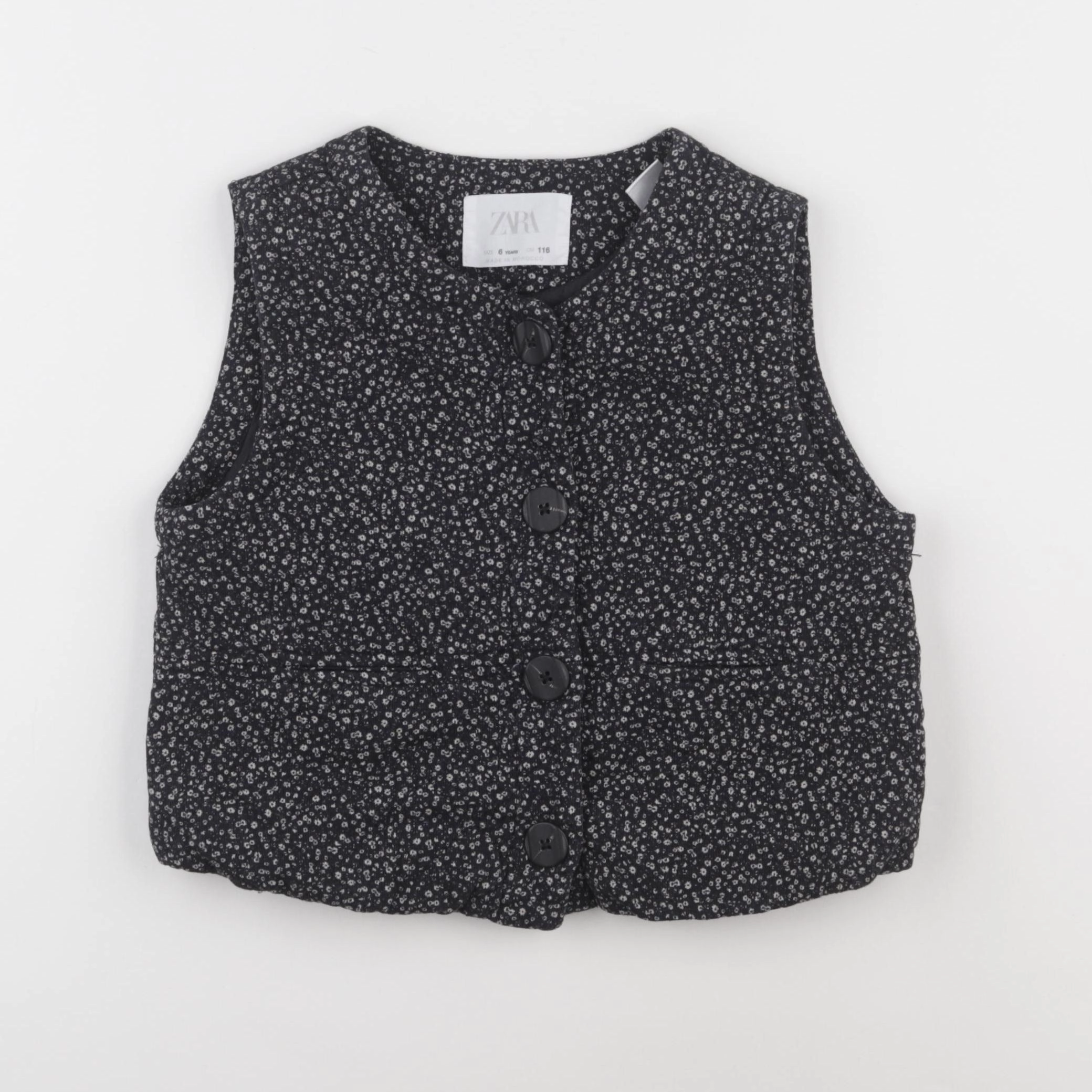 Zara - veste sans manches bleu - 6 ans