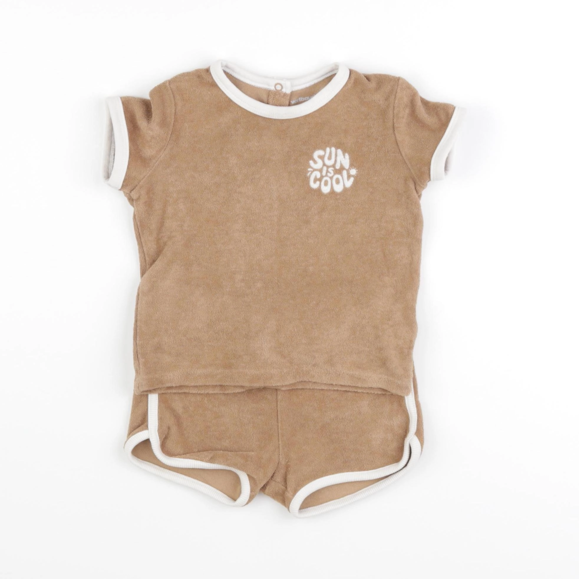 Vertbaudet - ensemble marron - 9 mois