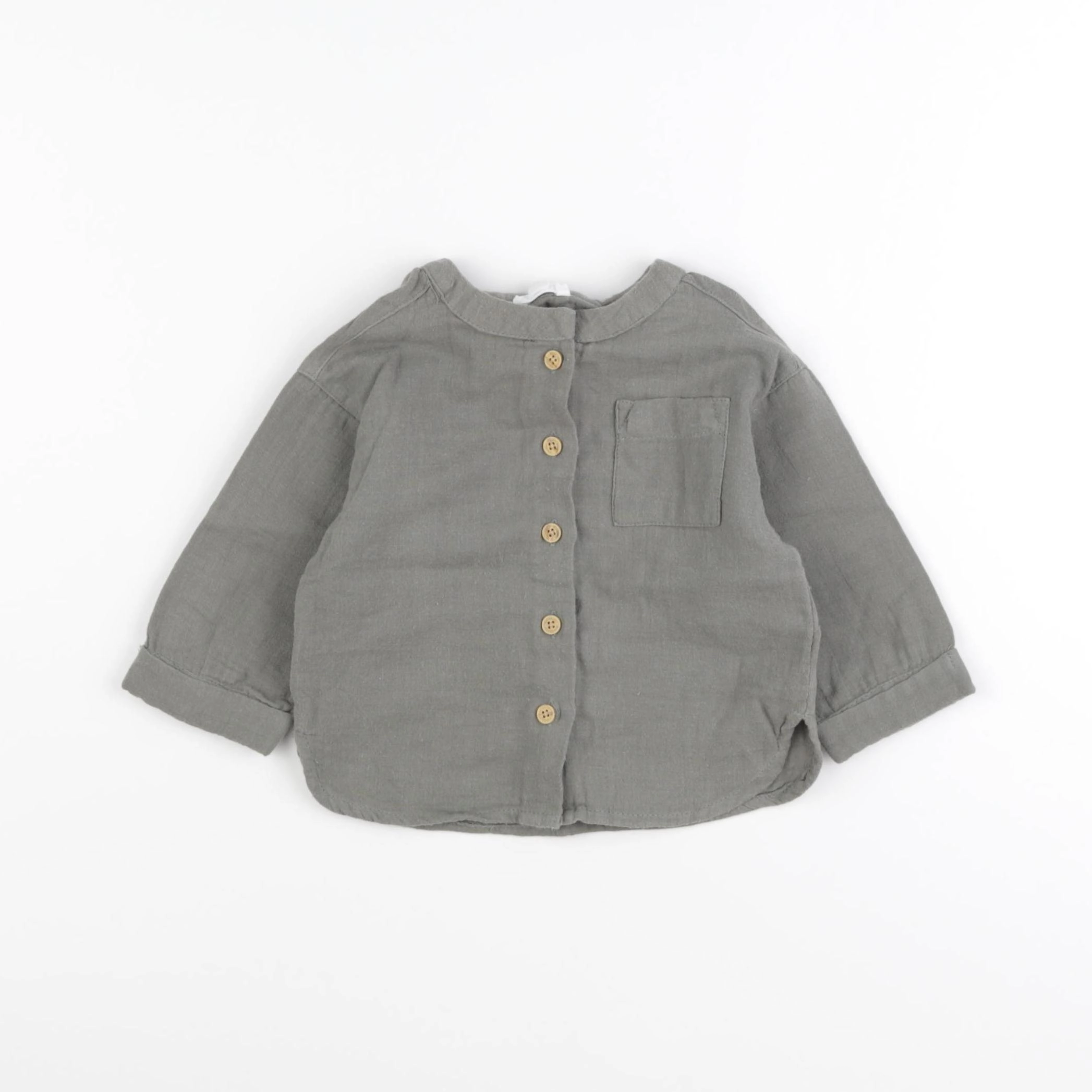 Vertbaudet - chemise vert - 9 mois