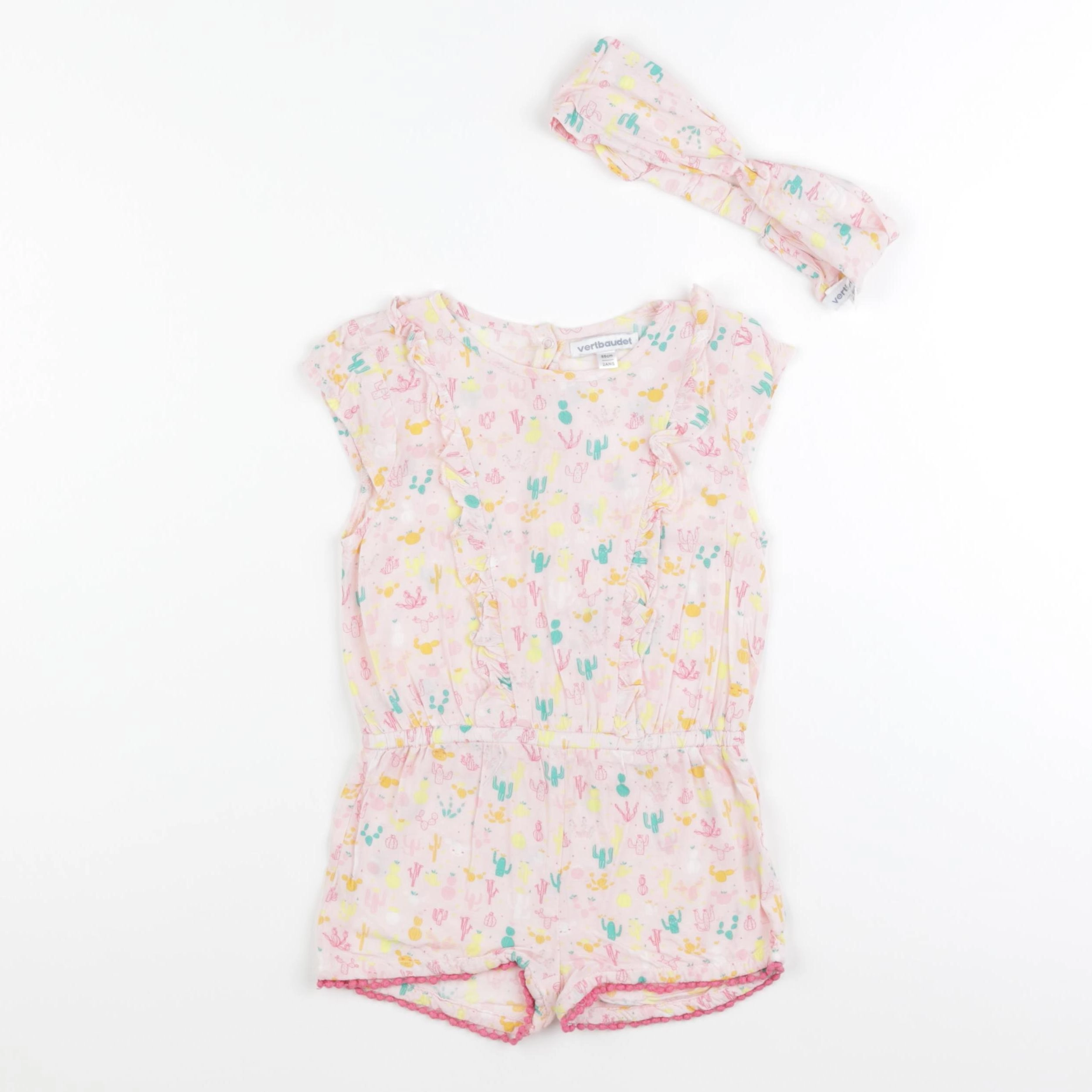Vertbaudet - combinaison rose - 2 ans