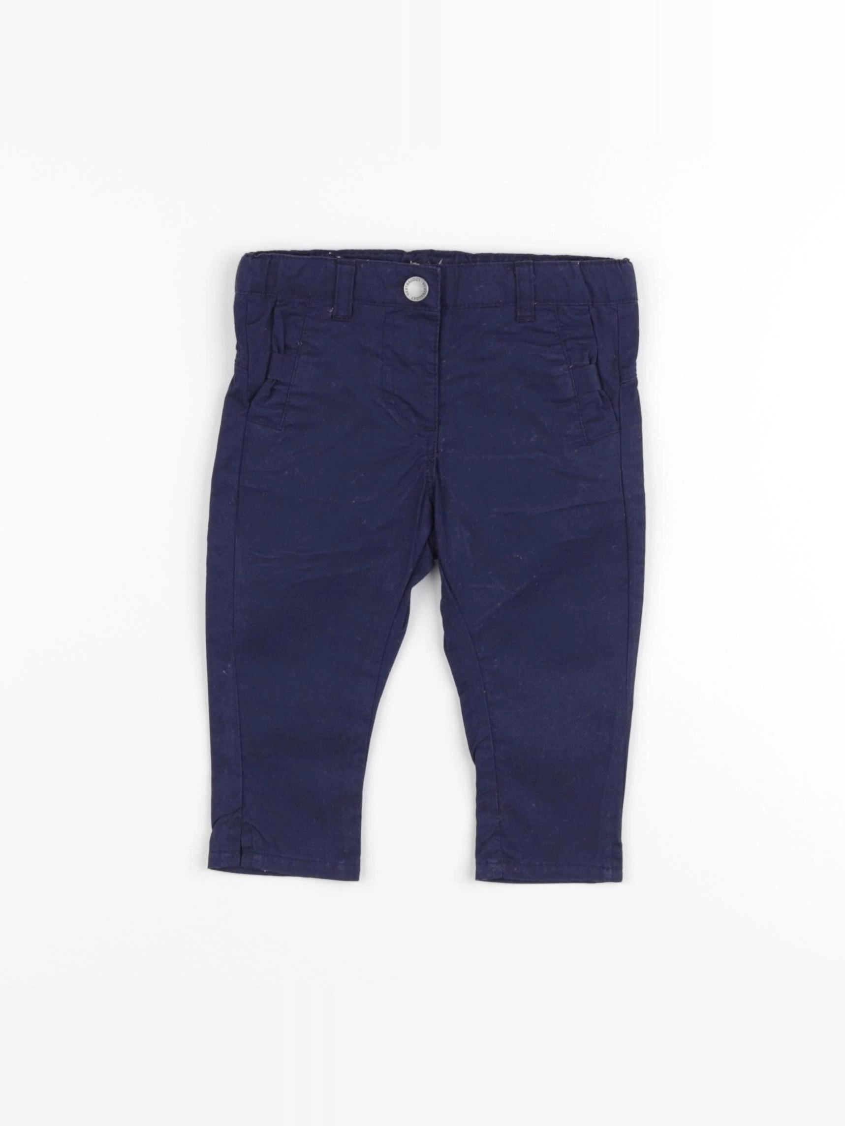 Vertbaudet - pantalon bleu - 6 mois