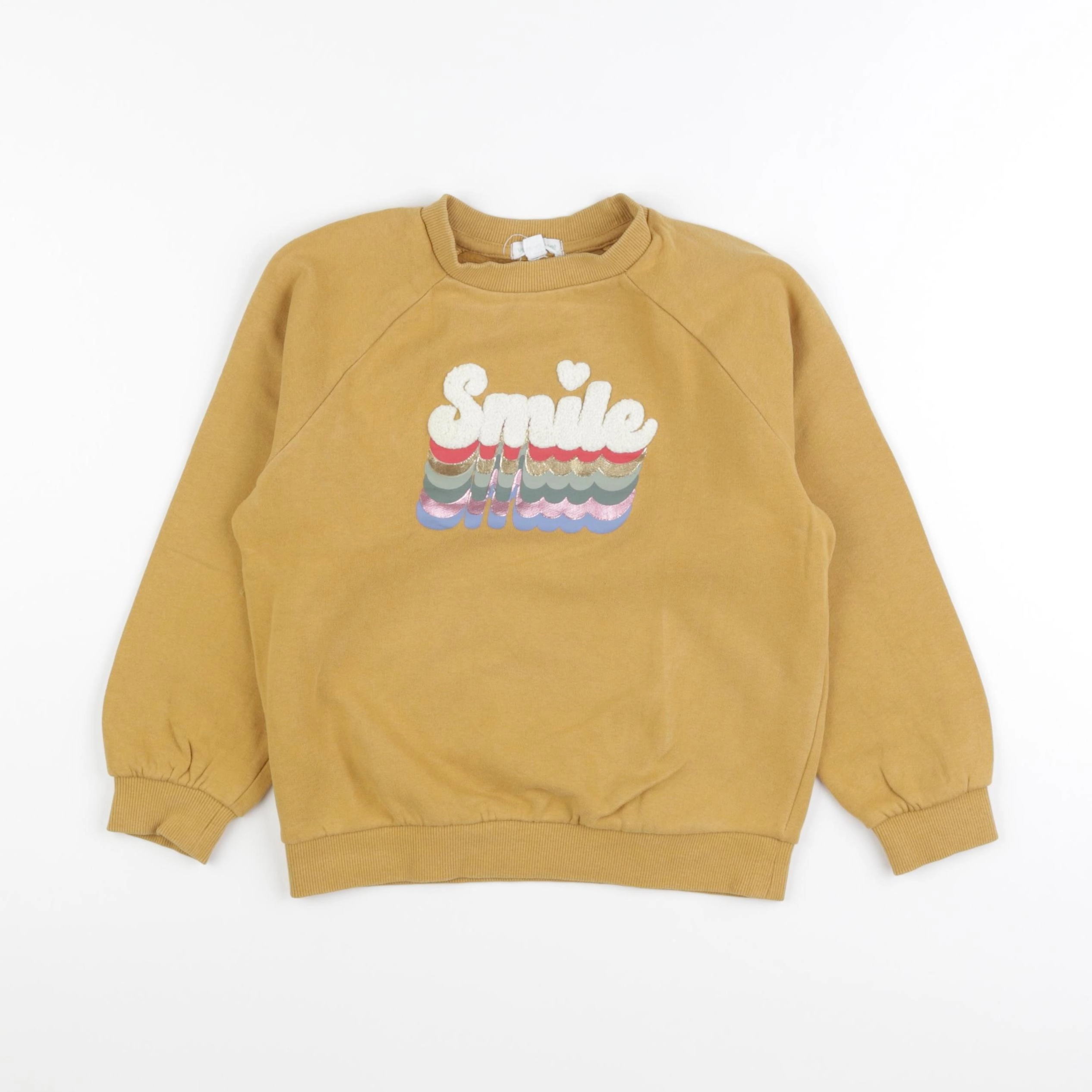 Vertbaudet - sweat jaune - 8 ans