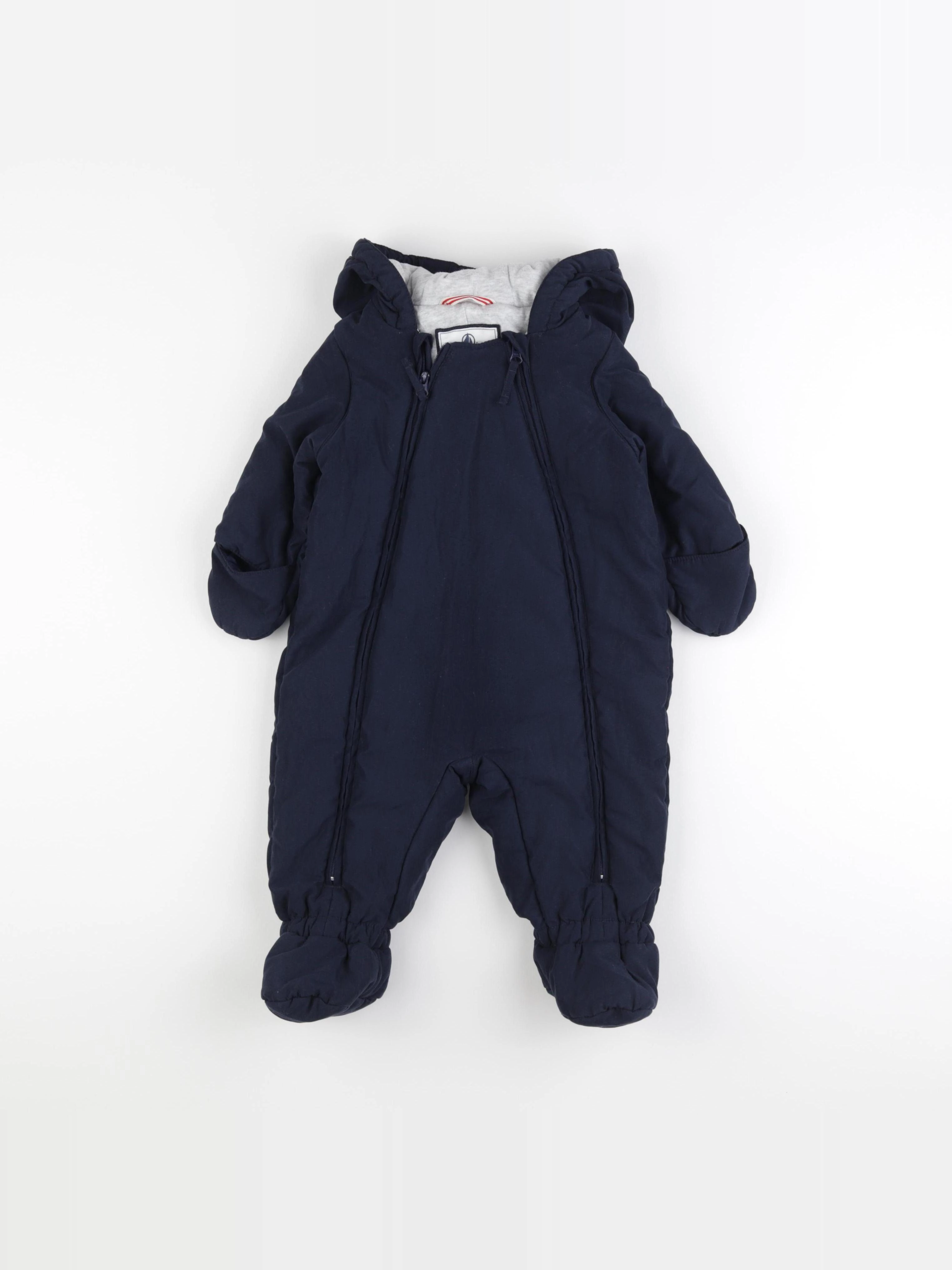 Petit Bateau - combi-pilote bleu - 12 mois