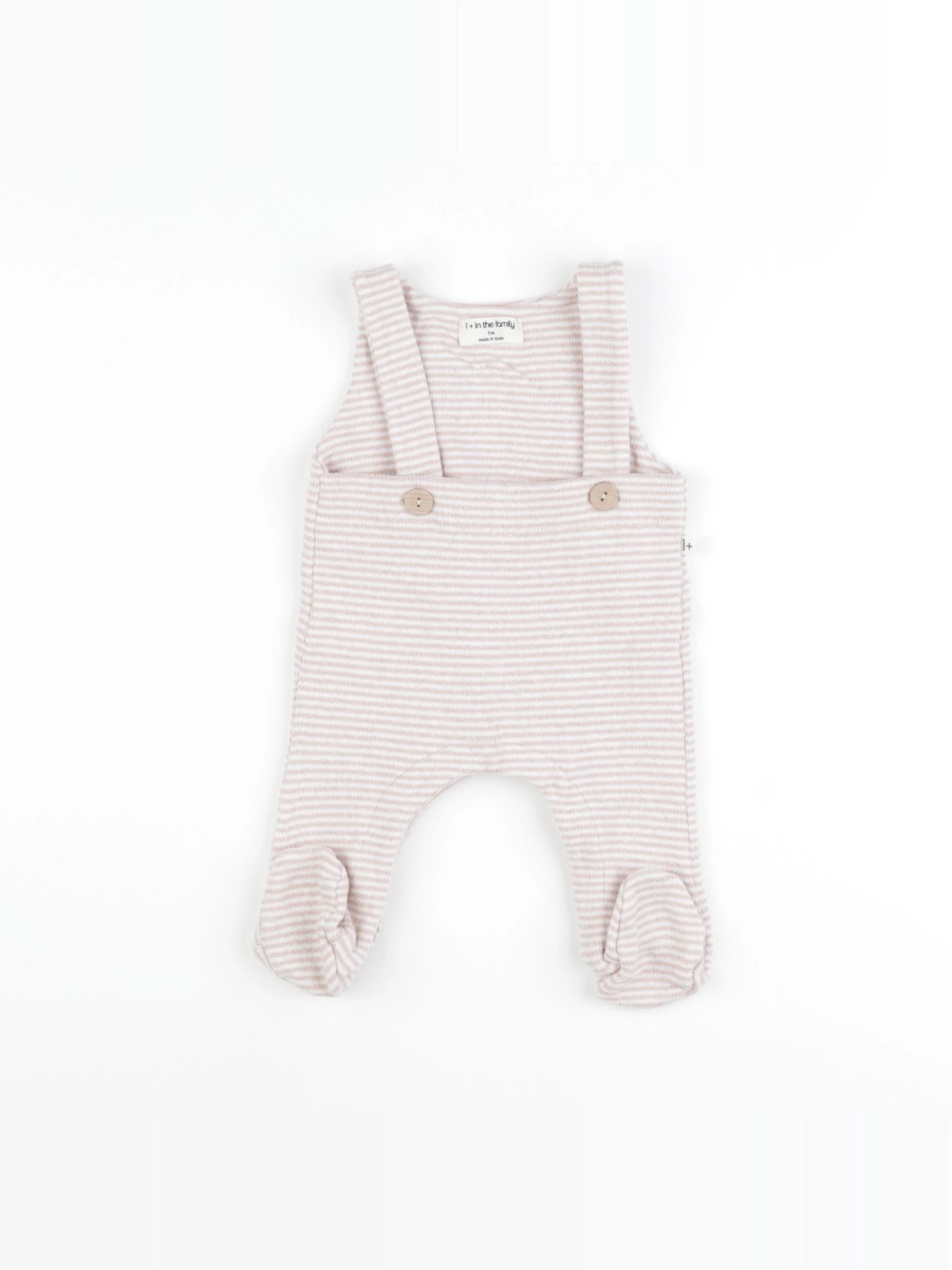 1+ In the family - combinaison blanc, rose - 1 mois