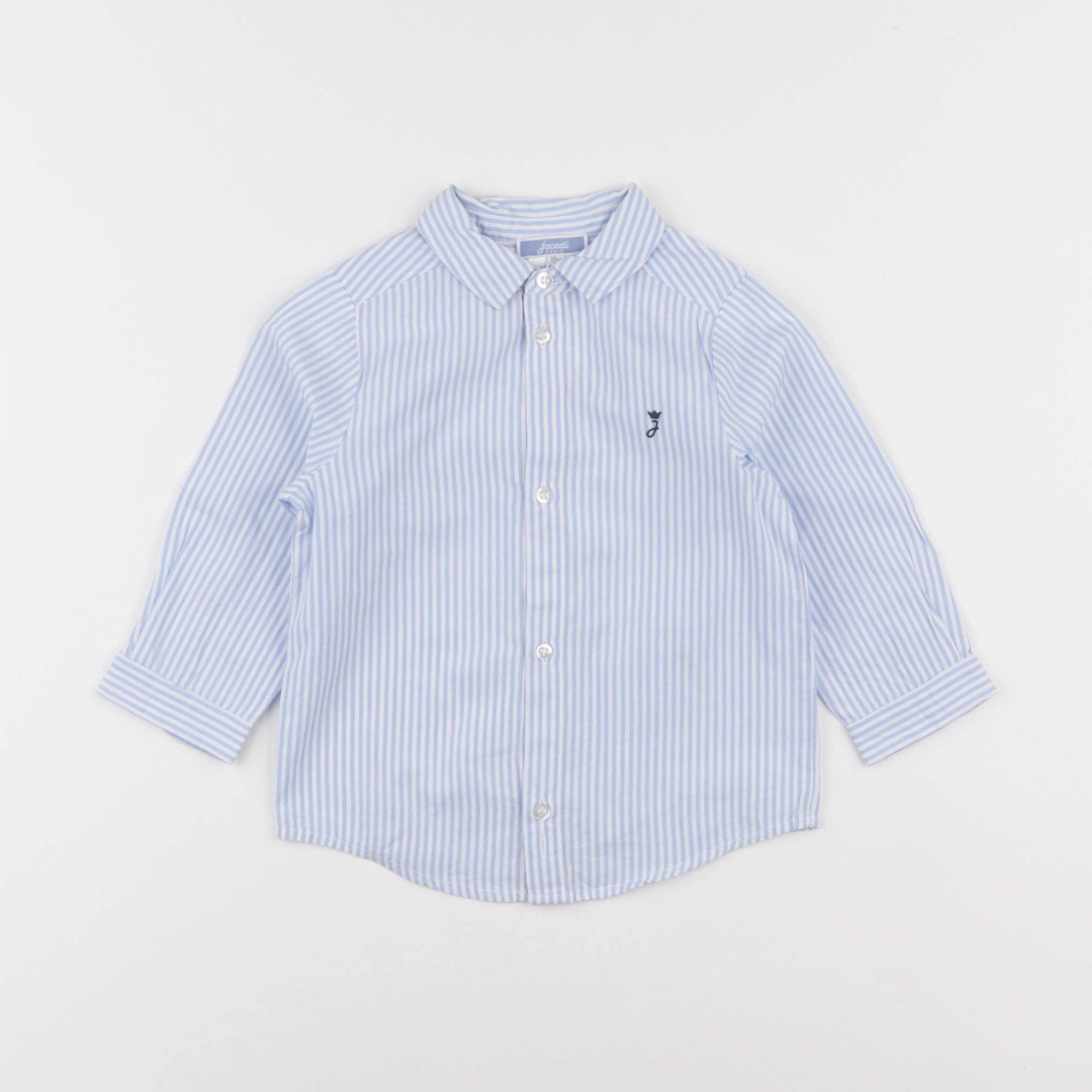 Jacadi - chemise blanc, bleu - 18 mois