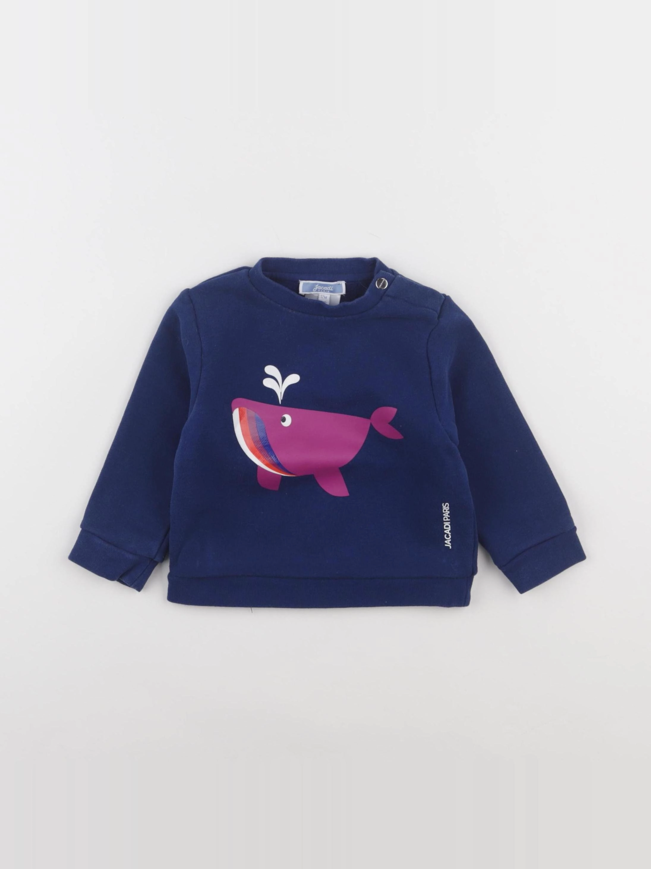 Jacadi - sweat bleu - 12 mois