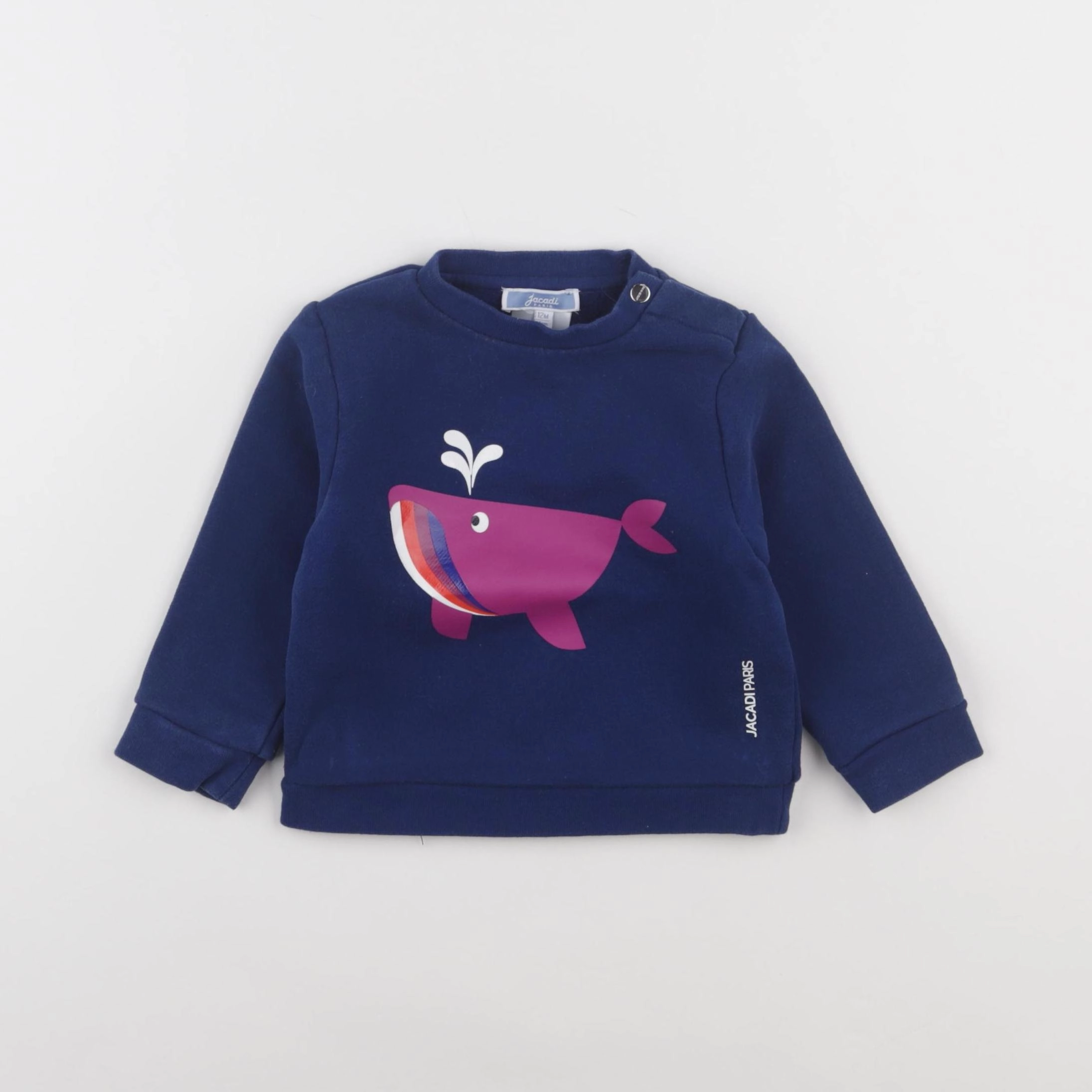 Jacadi - sweat bleu - 12 mois