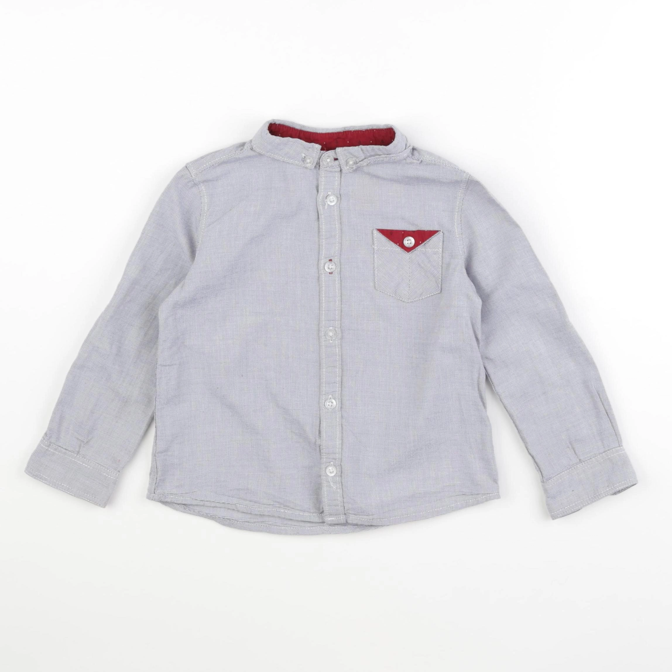 Okaidi - chemise bleu - 3 ans