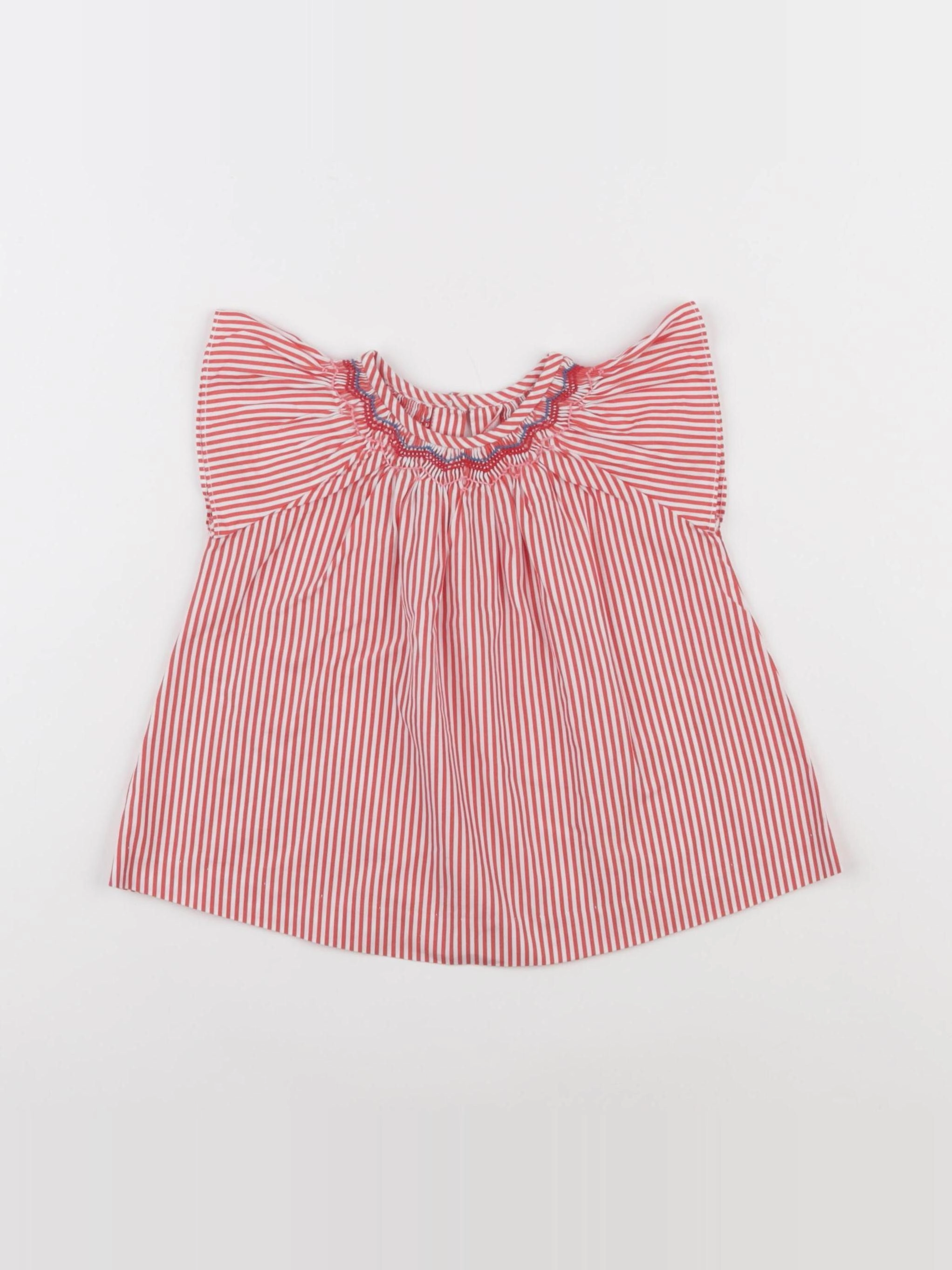 Jacadi - blouse orange - 12 mois
