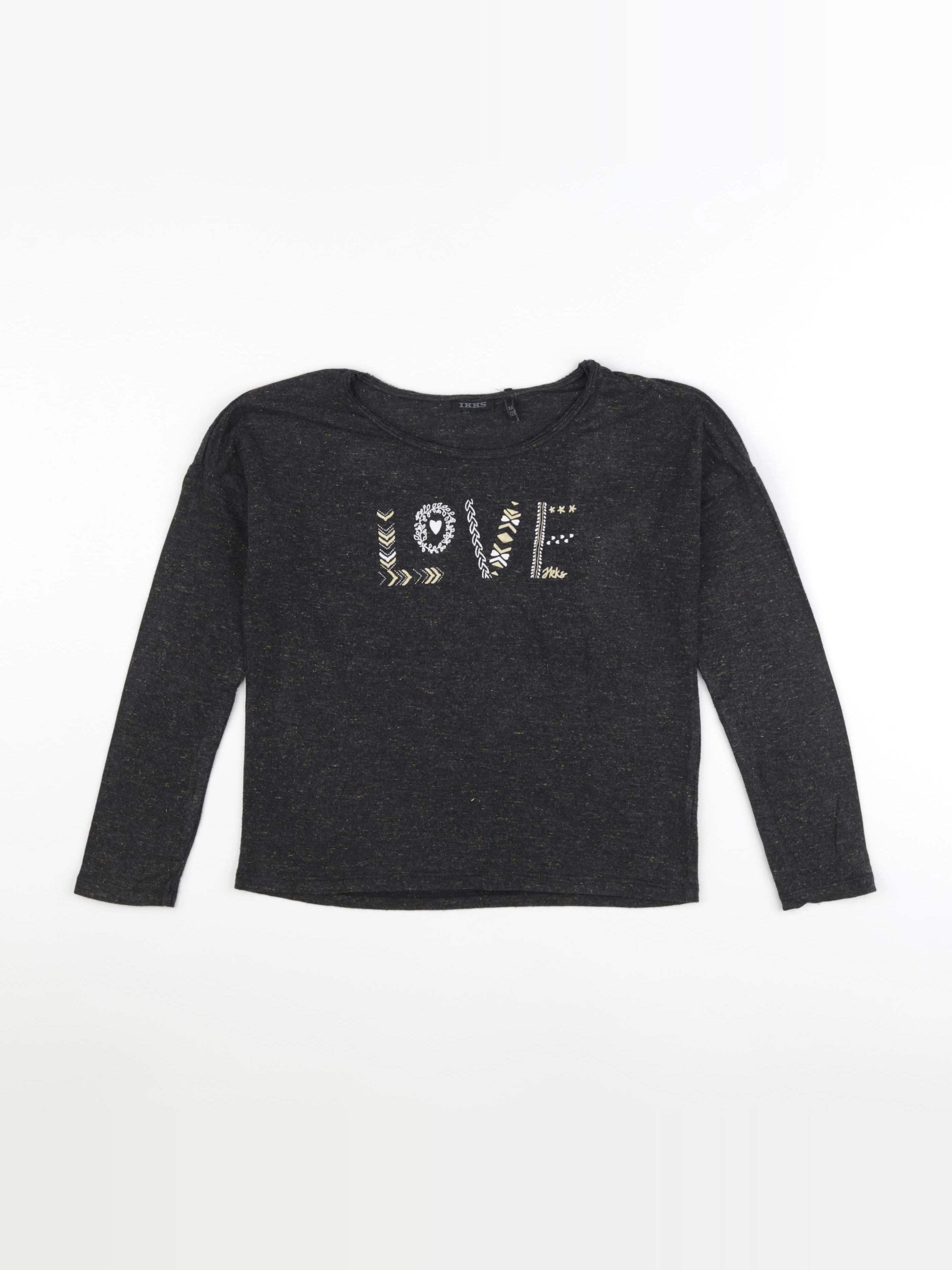 IKKS - tee-shirt gris, or - 8 ans