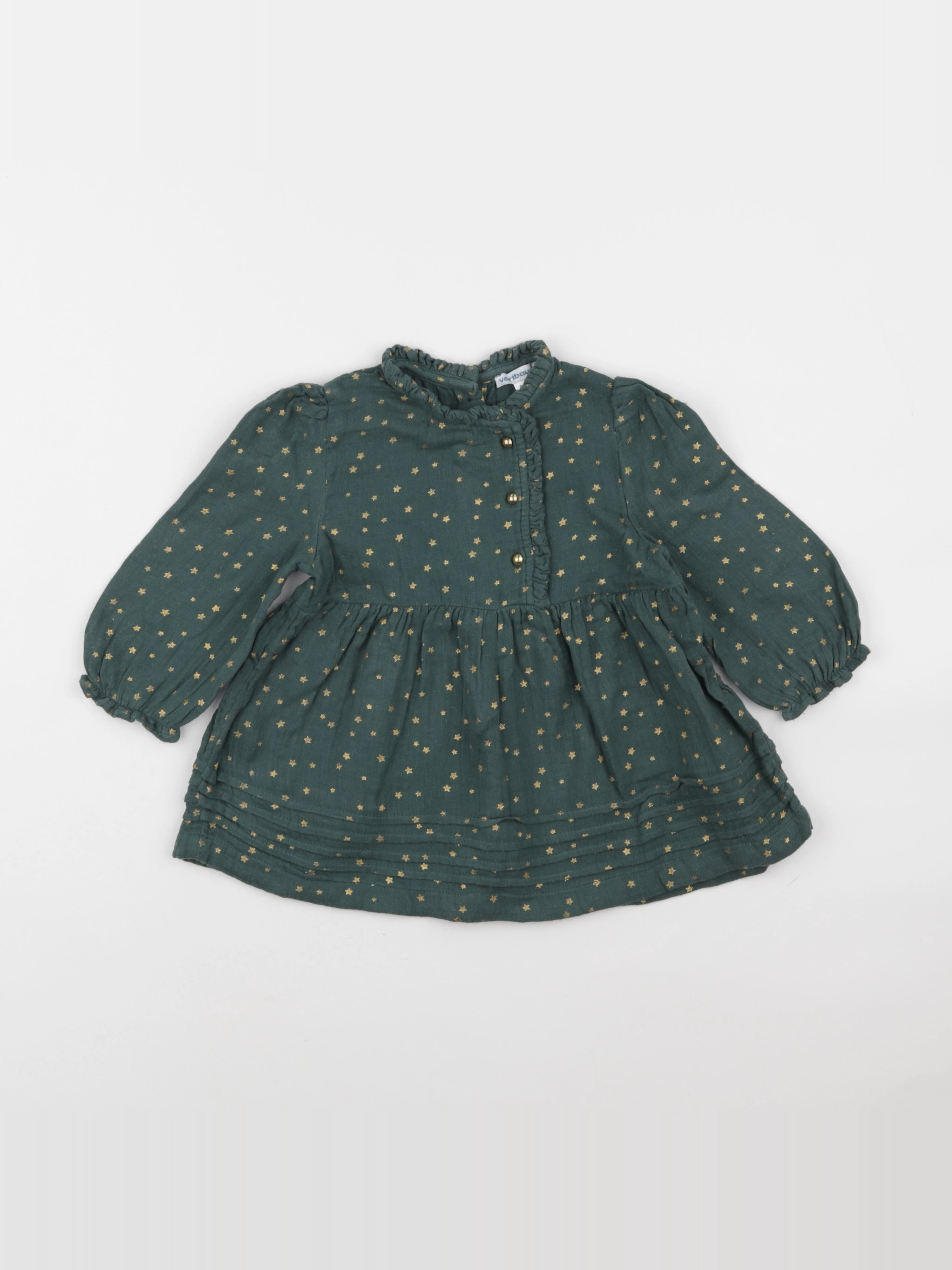 Vertbaudet - blouse vert - 18 mois