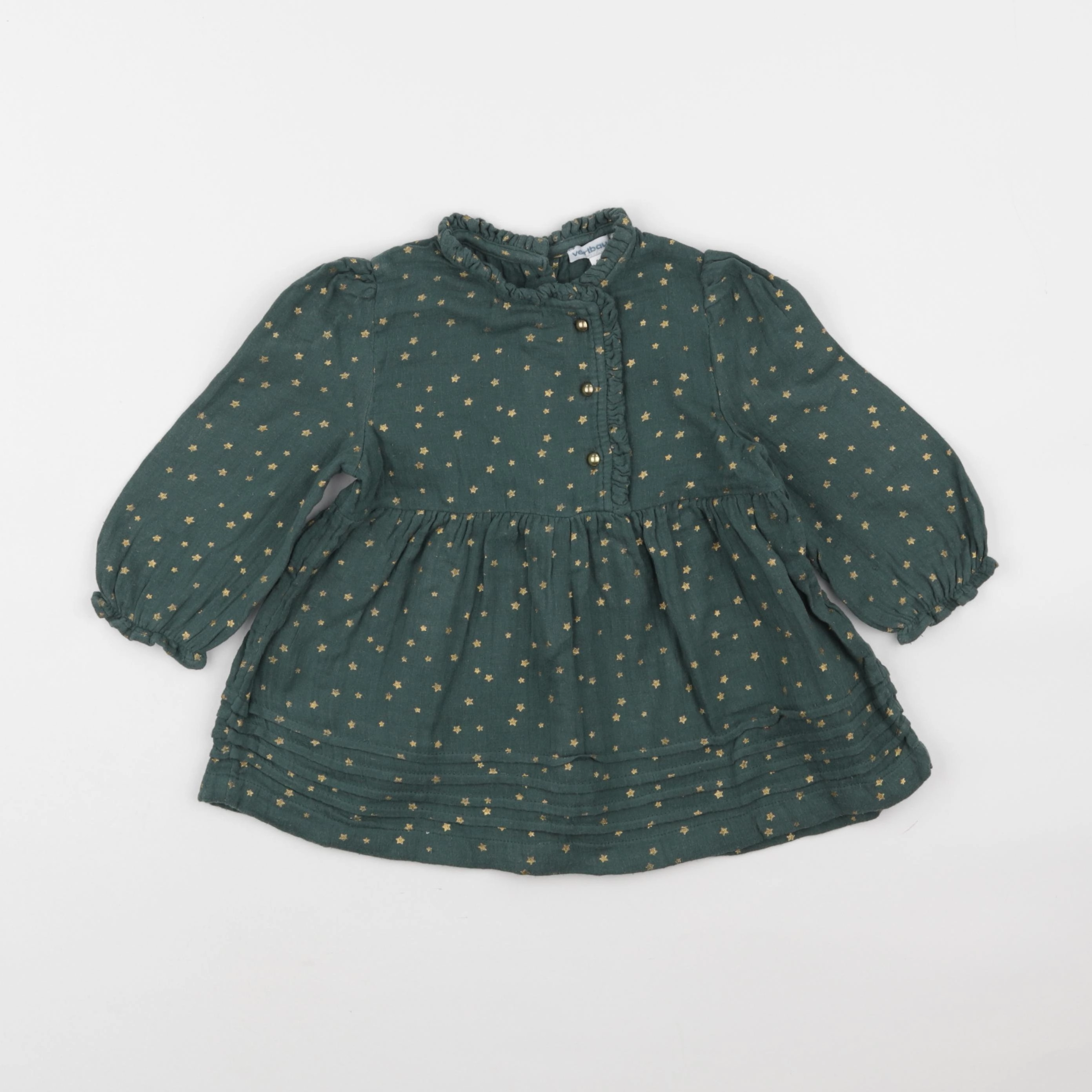 Vertbaudet - blouse vert - 18 mois
