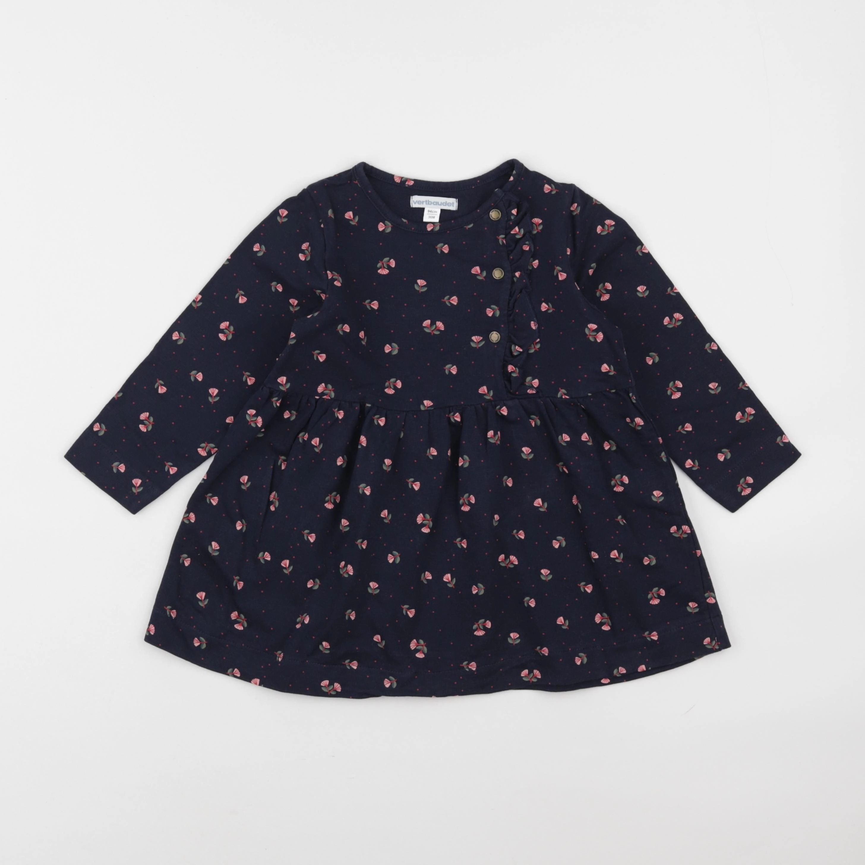 Vertbaudet - robe bleu - 36 mois
